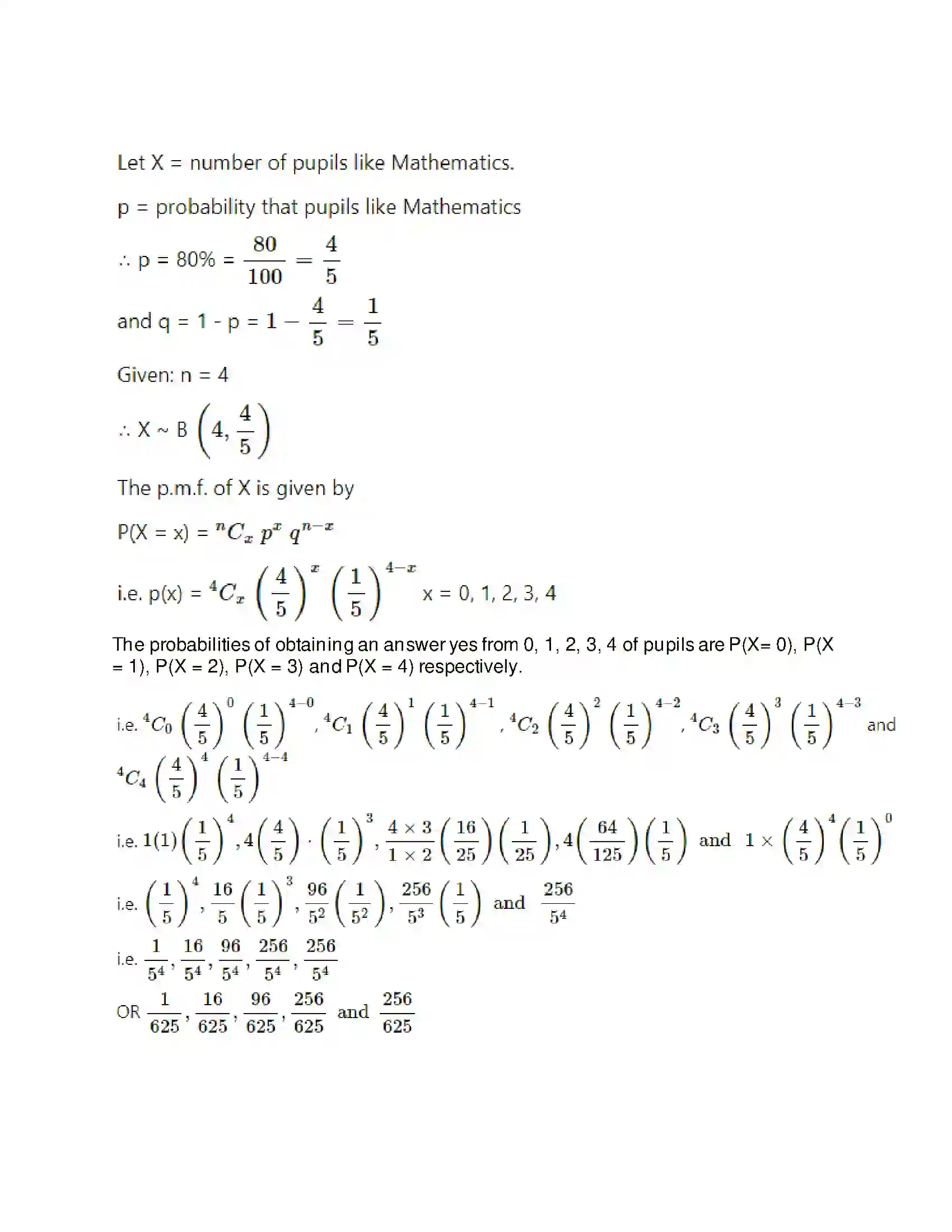 Maharashtra Board Class 12th Mathematics & Statistics-2 (Arts & Science) Binomial Distribution Solution 50