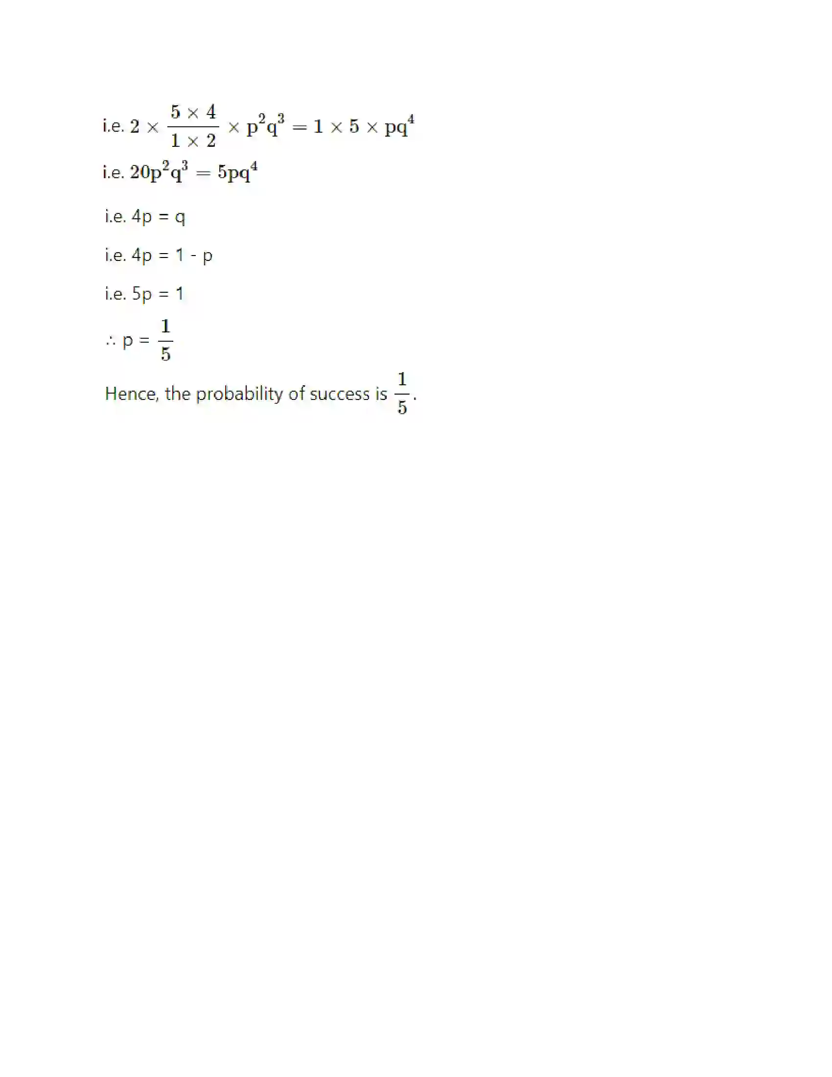 Maharashtra Board Class 12th Mathematics & Statistics-2 (Arts & Science) Binomial Distribution Solution 57