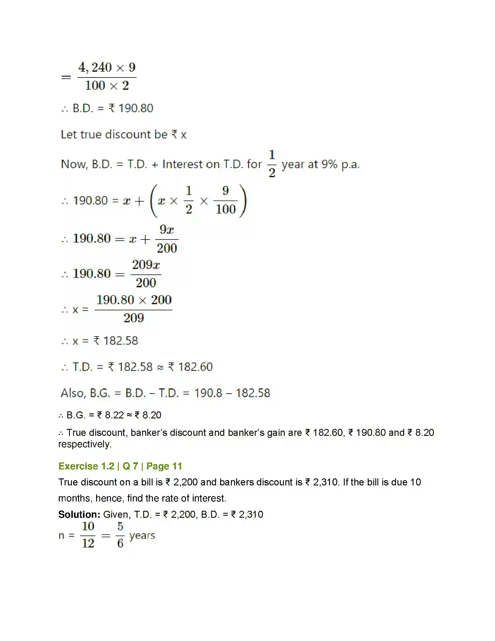 Maharashtra Board Class 12th Mathematics & Statistics-2 (Commerce) Commission, Brokerage and Discount Solution 19