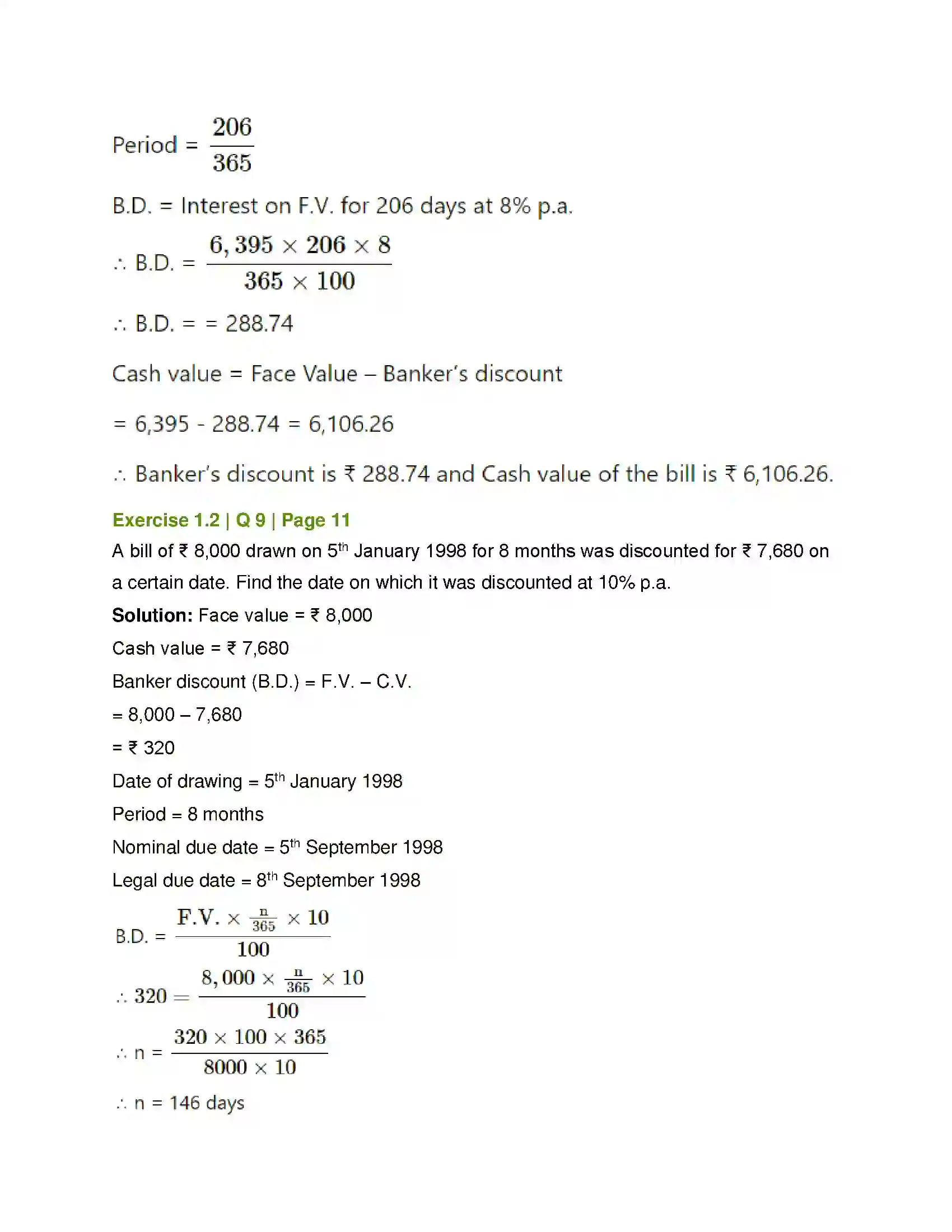 Maharashtra Board Class 12th Mathematics & Statistics-2 (Commerce) Commission, Brokerage and Discount Solution 21