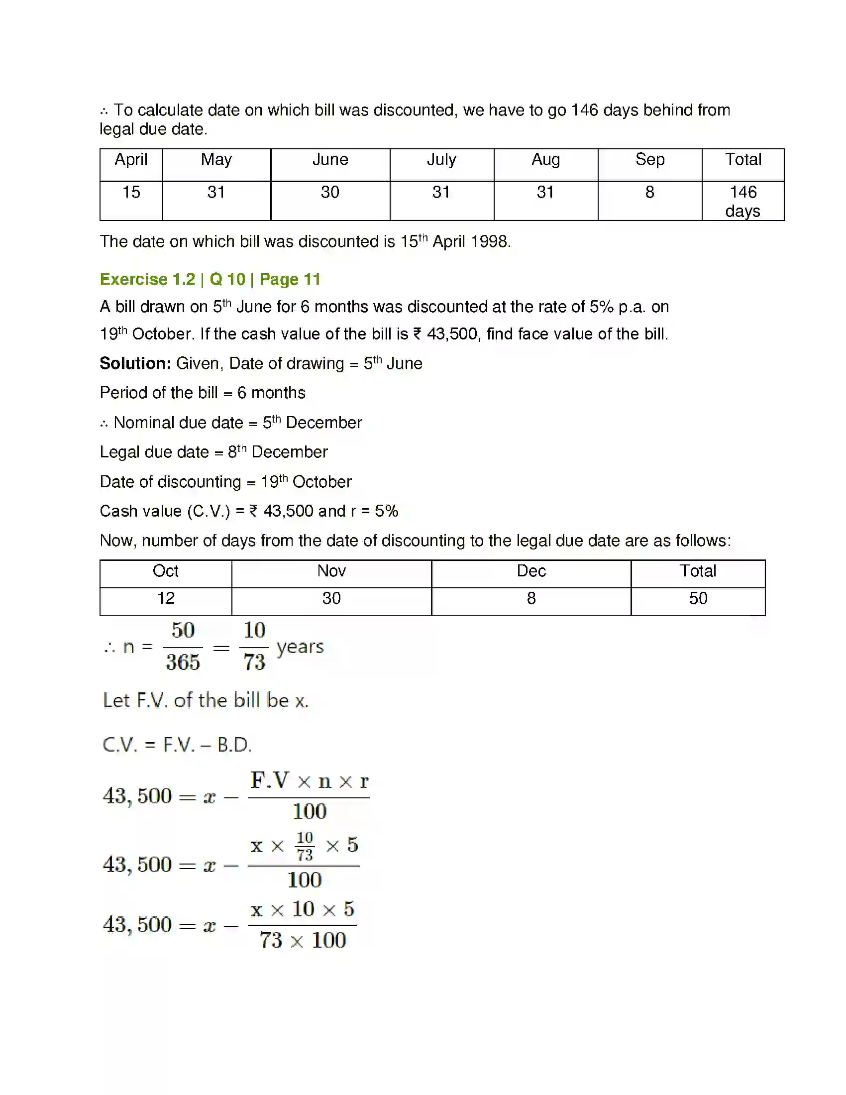 Maharashtra Board Class 12th Mathematics & Statistics-2 (Commerce) Commission, Brokerage and Discount Solution 22