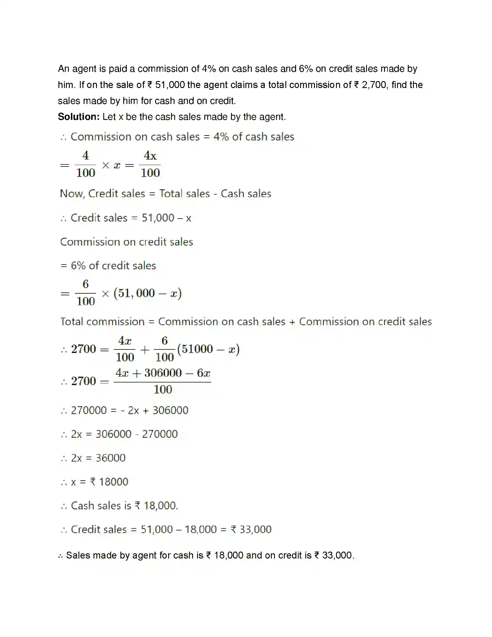 Maharashtra Board Class 12th Mathematics & Statistics-2 (Commerce) Commission, Brokerage and Discount Solution 54