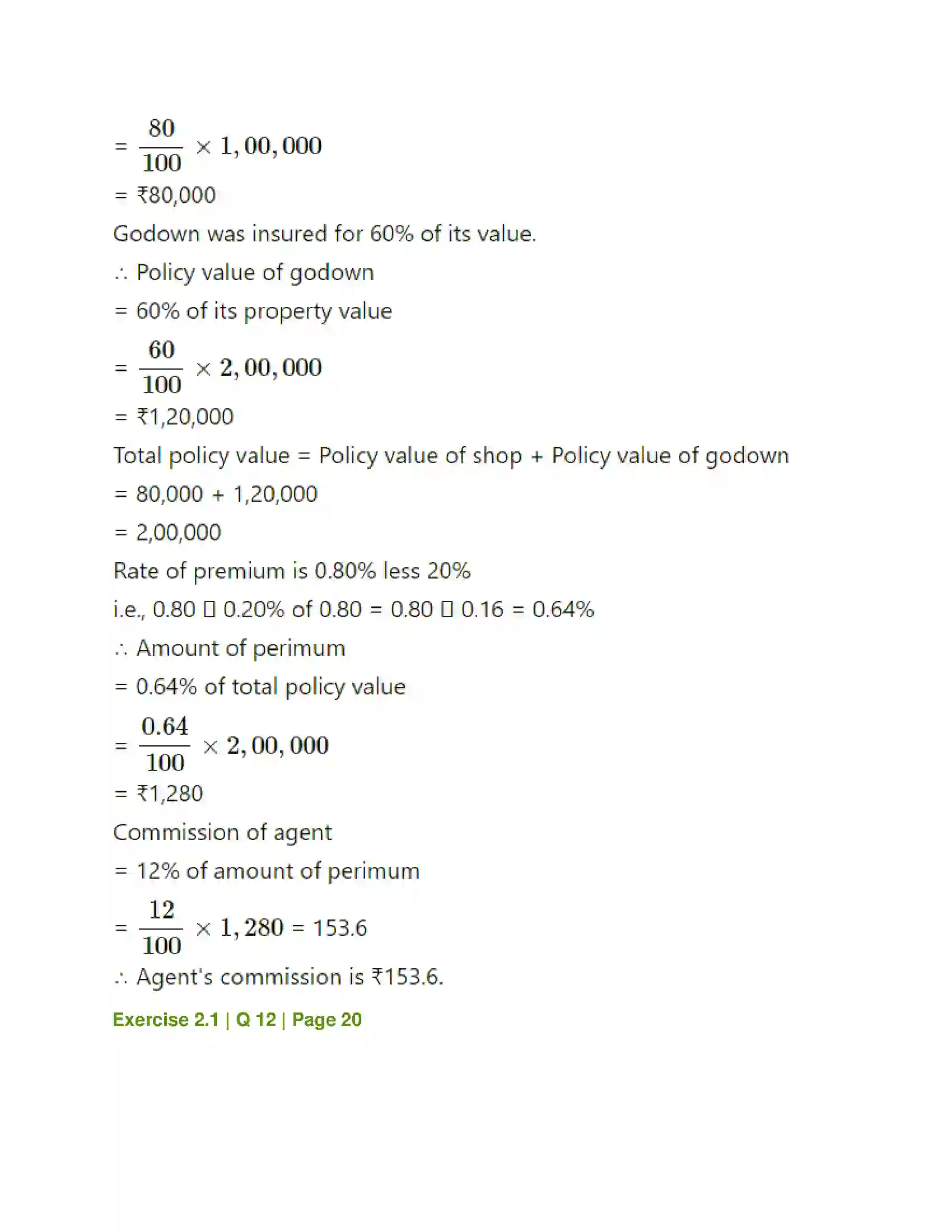 Maharashtra Board Class 12th Mathematics & Statistics-2 (Commerce) Insurance and Annuity Solution 11