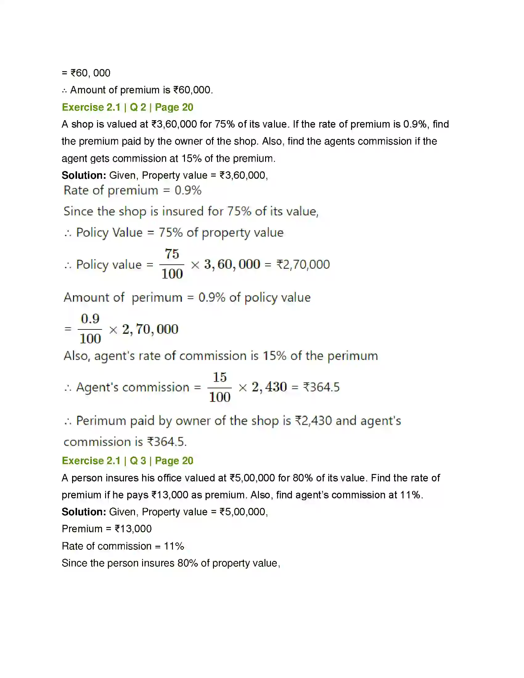 Maharashtra Board Class 12th Mathematics & Statistics-2 (Commerce) Insurance and Annuity Solution 2