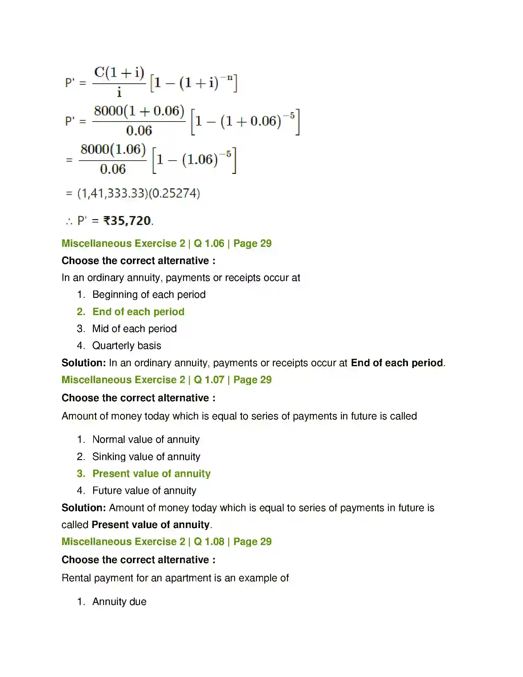 Maharashtra Board Class 12th Mathematics & Statistics-2 (Commerce) Insurance and Annuity Solution 28