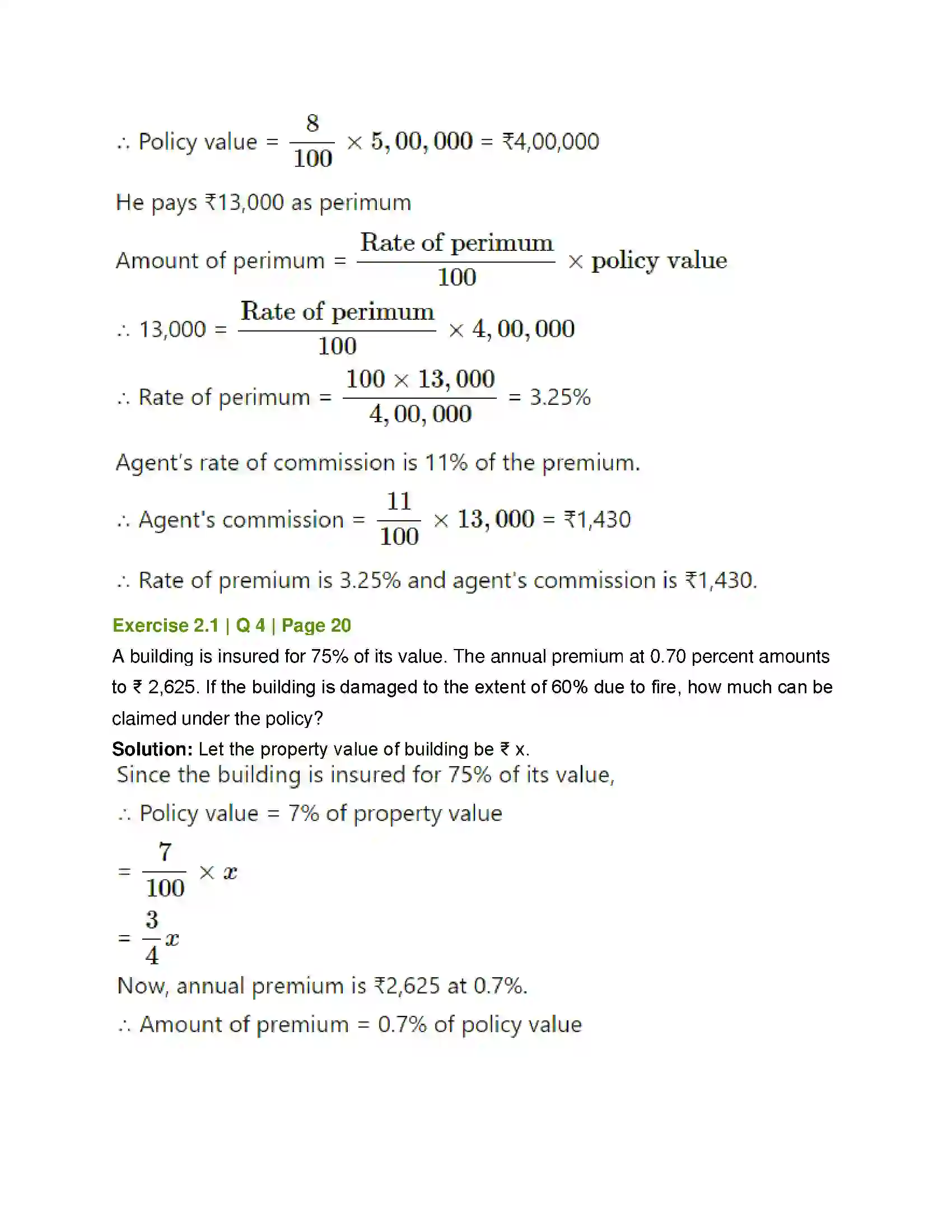 Maharashtra Board Class 12th Mathematics & Statistics-2 (Commerce) Insurance and Annuity Solution 3