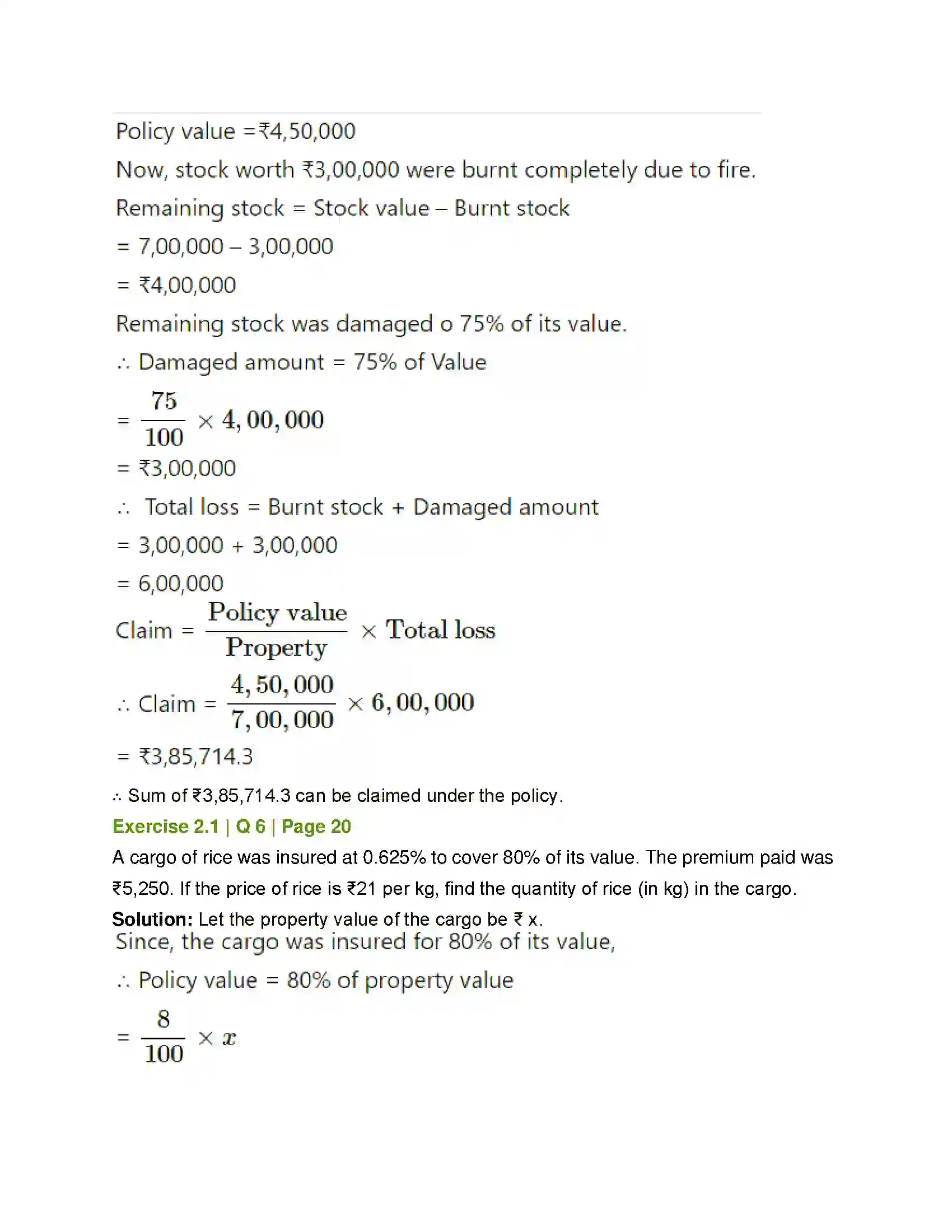 Maharashtra Board Class 12th Mathematics & Statistics-2 (Commerce) Insurance and Annuity Solution 5