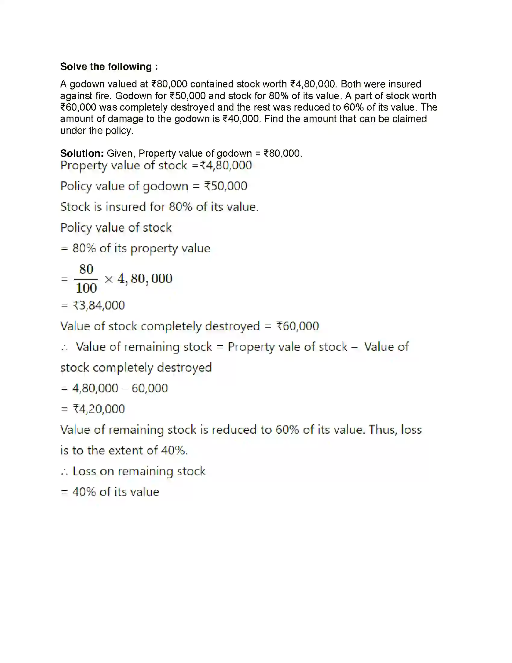 Maharashtra Board Class 12th Mathematics & Statistics-2 (Commerce) Insurance and Annuity Solution 50