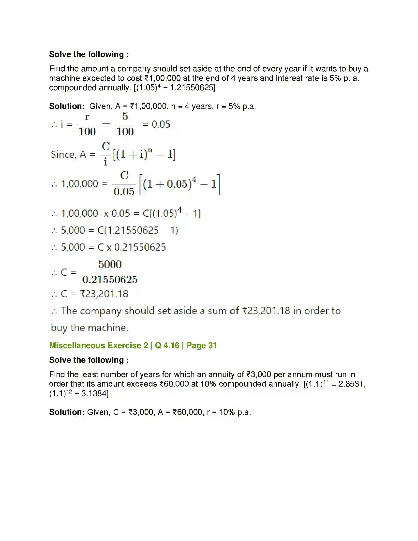 Maharashtra Board Class 12th Mathematics & Statistics-2 (Commerce) Insurance and Annuity Solution 53