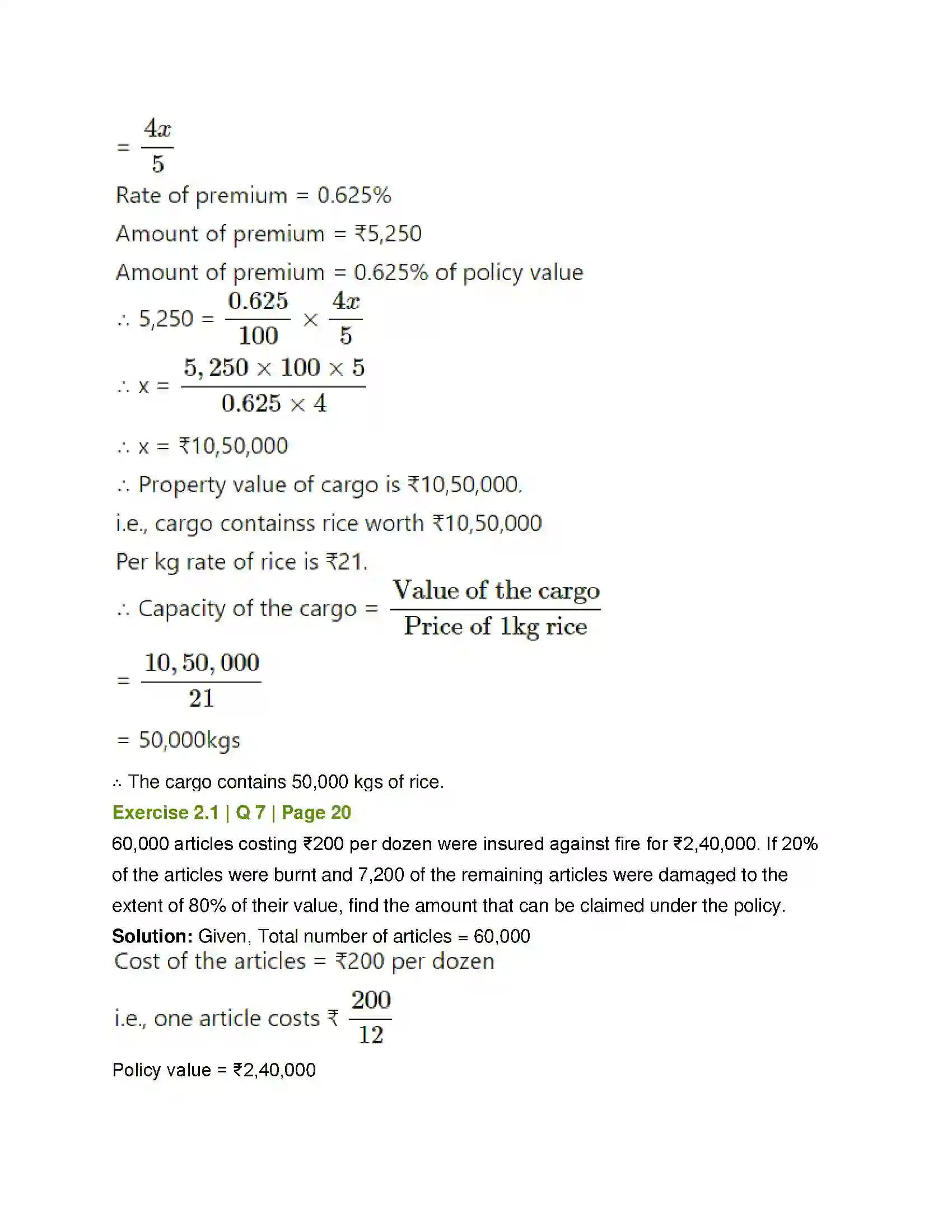 Maharashtra Board Class 12th Mathematics & Statistics-2 (Commerce) Insurance and Annuity Solution 6