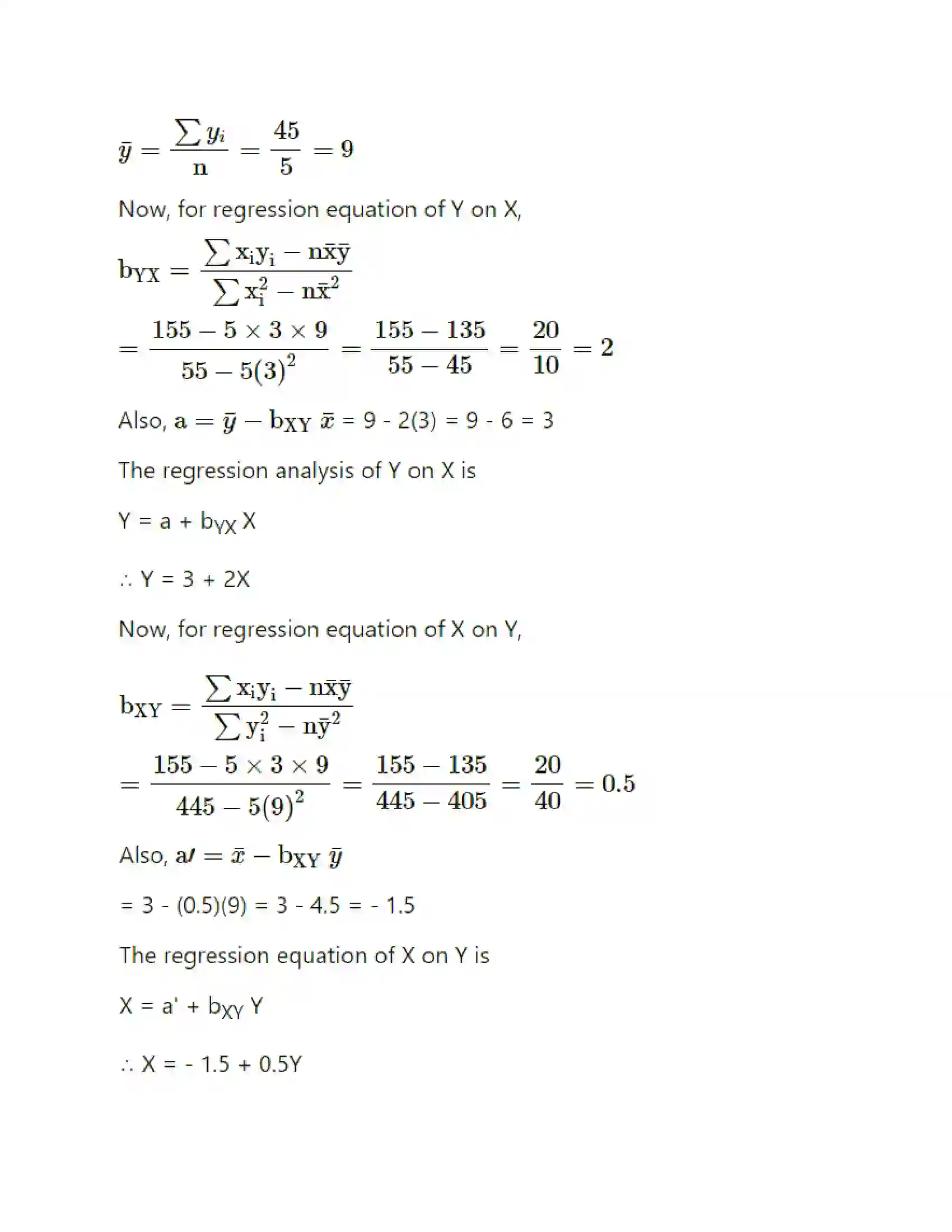 Maharashtra Board Class 12th Mathematics & Statistics-2 (Commerce) Linear Regression Solution 15