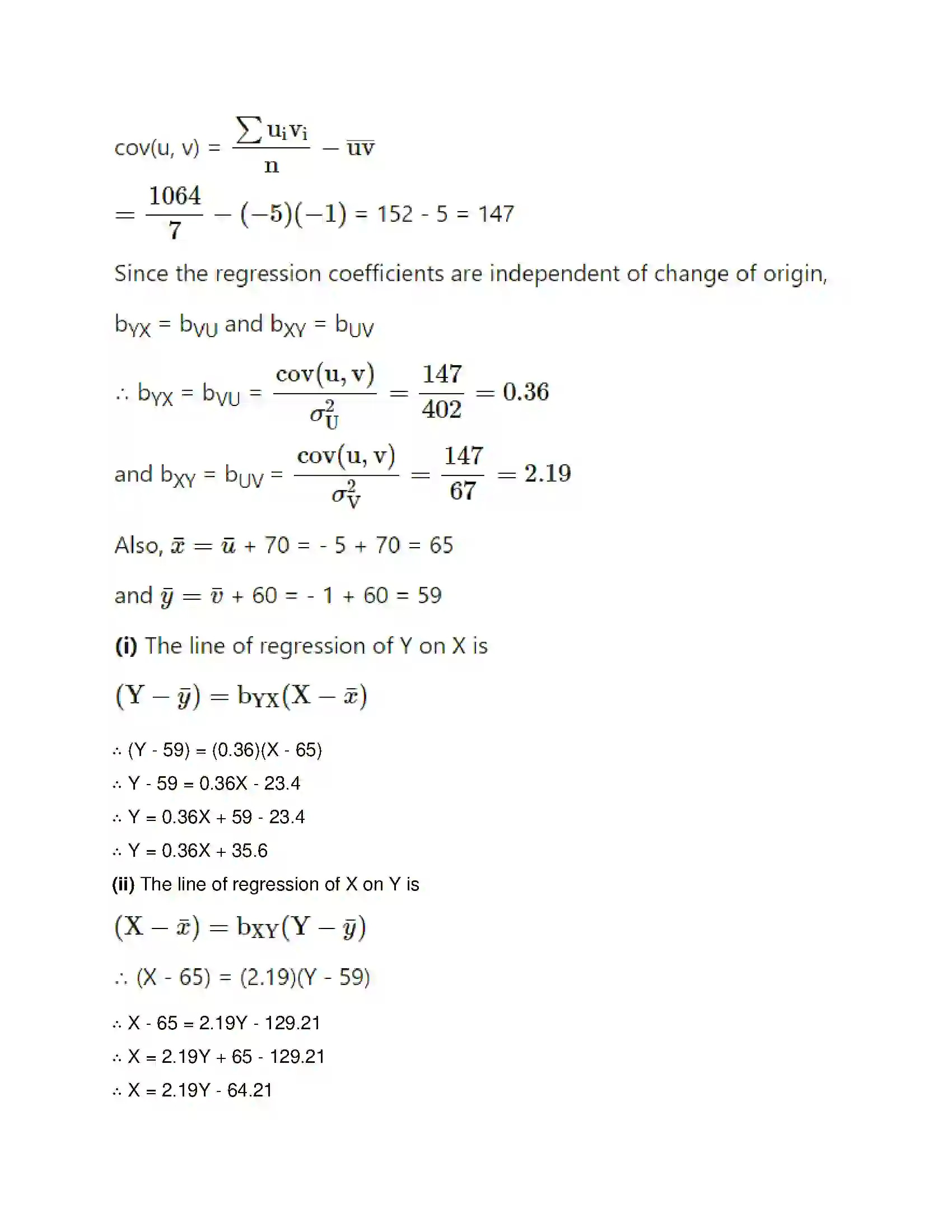Maharashtra Board Class 12th Mathematics & Statistics-2 (Commerce) Linear Regression Solution 27