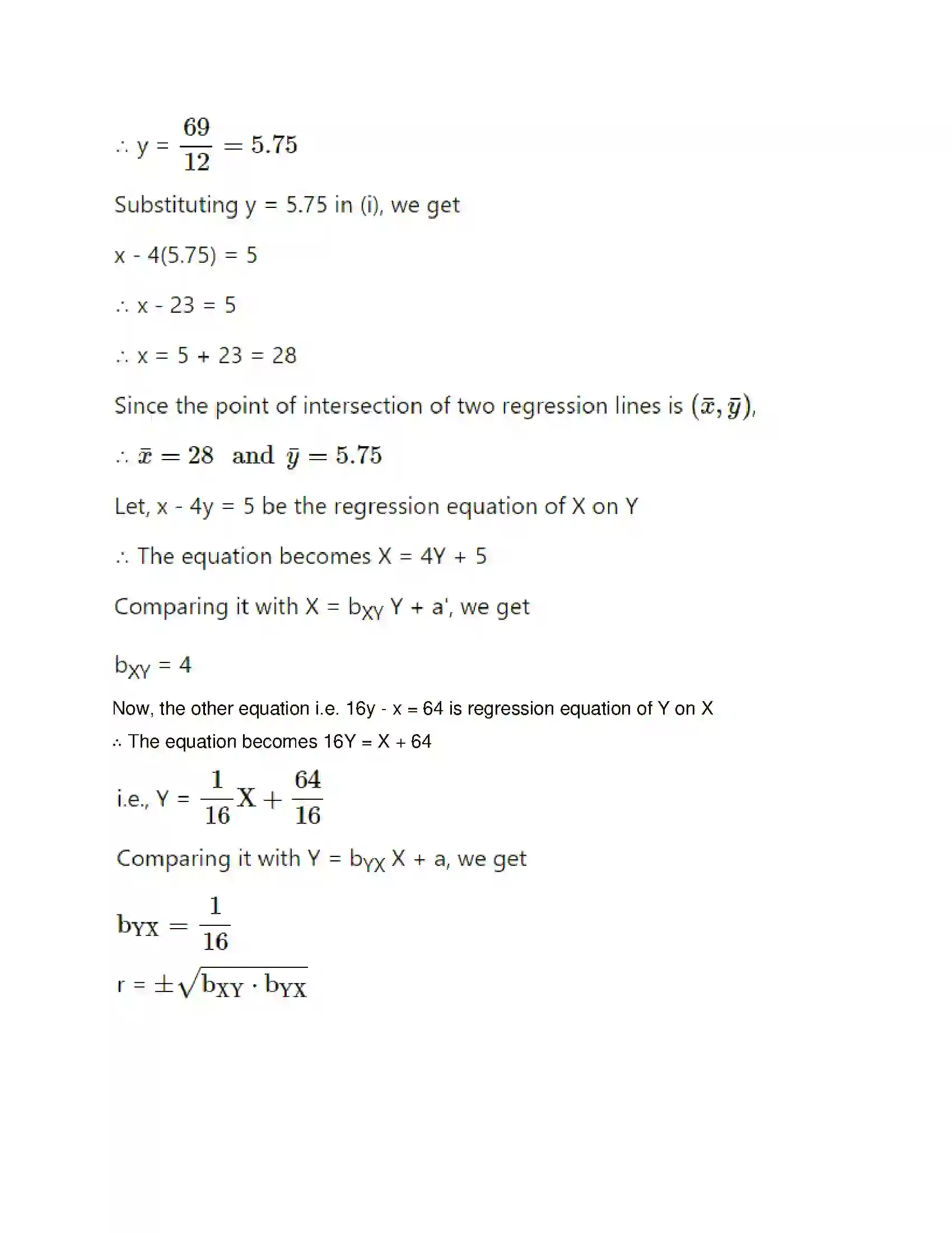 Maharashtra Board Class 12th Mathematics & Statistics-2 (Commerce) Linear Regression Solution 50