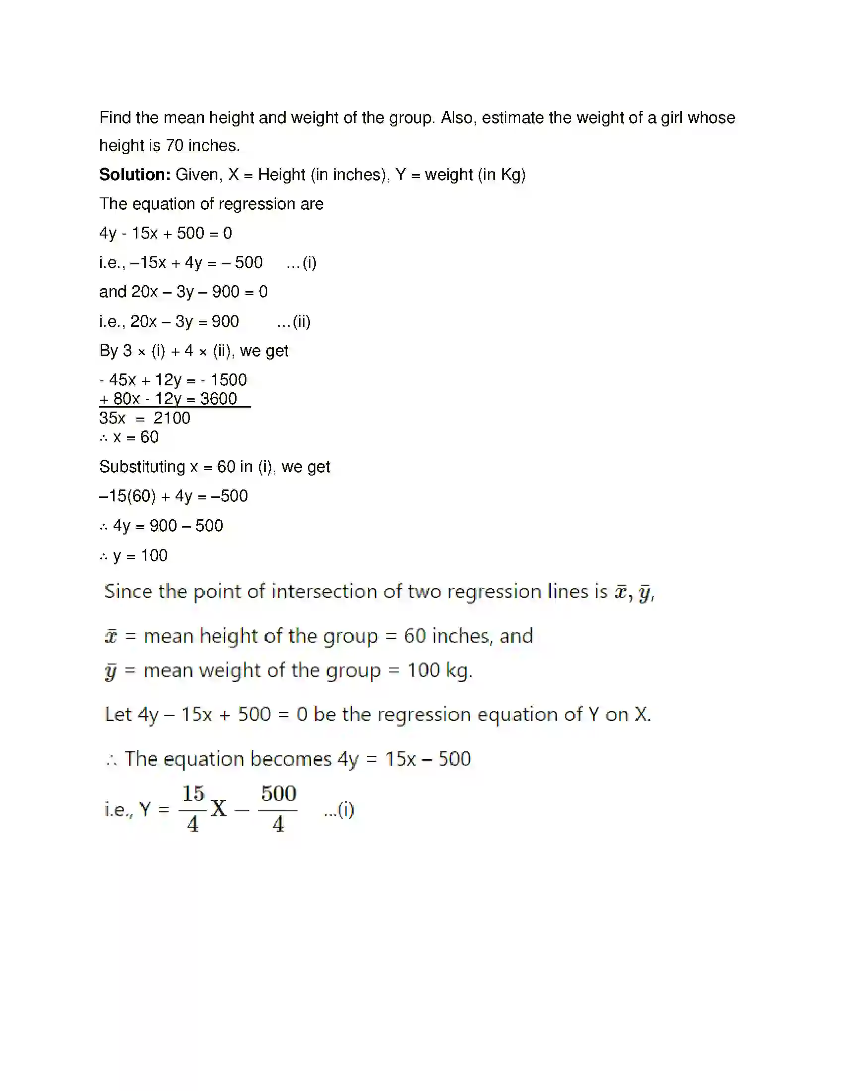 Maharashtra Board Class 12th Mathematics & Statistics-2 (Commerce) Linear Regression Solution 64