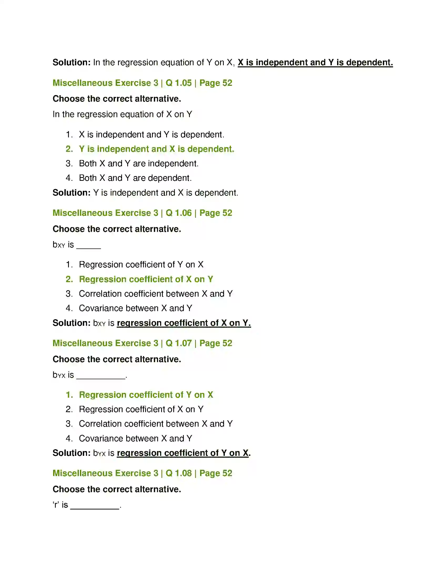 Maharashtra Board Class 12th Mathematics & Statistics-2 (Commerce) Linear Regression Solution 67