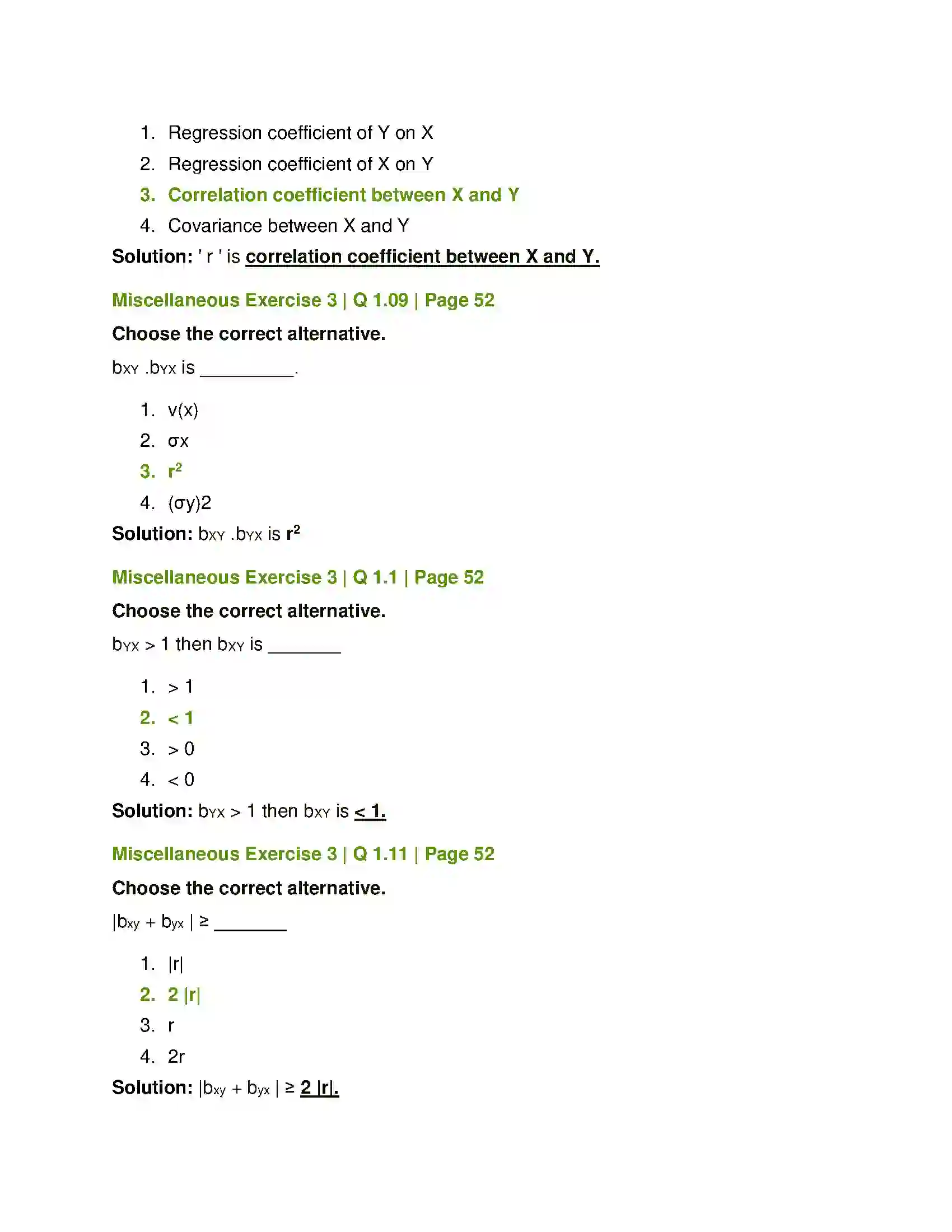 Maharashtra Board Class 12th Mathematics & Statistics-2 (Commerce) Linear Regression Solution 68