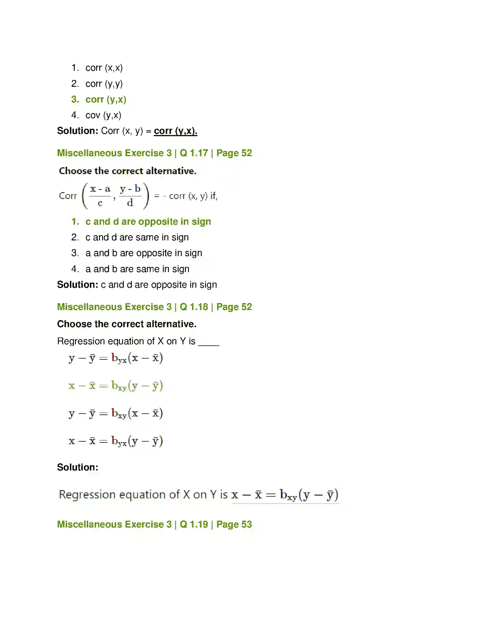 Maharashtra Board Class 12th Mathematics & Statistics-2 (Commerce) Linear Regression Solution 71