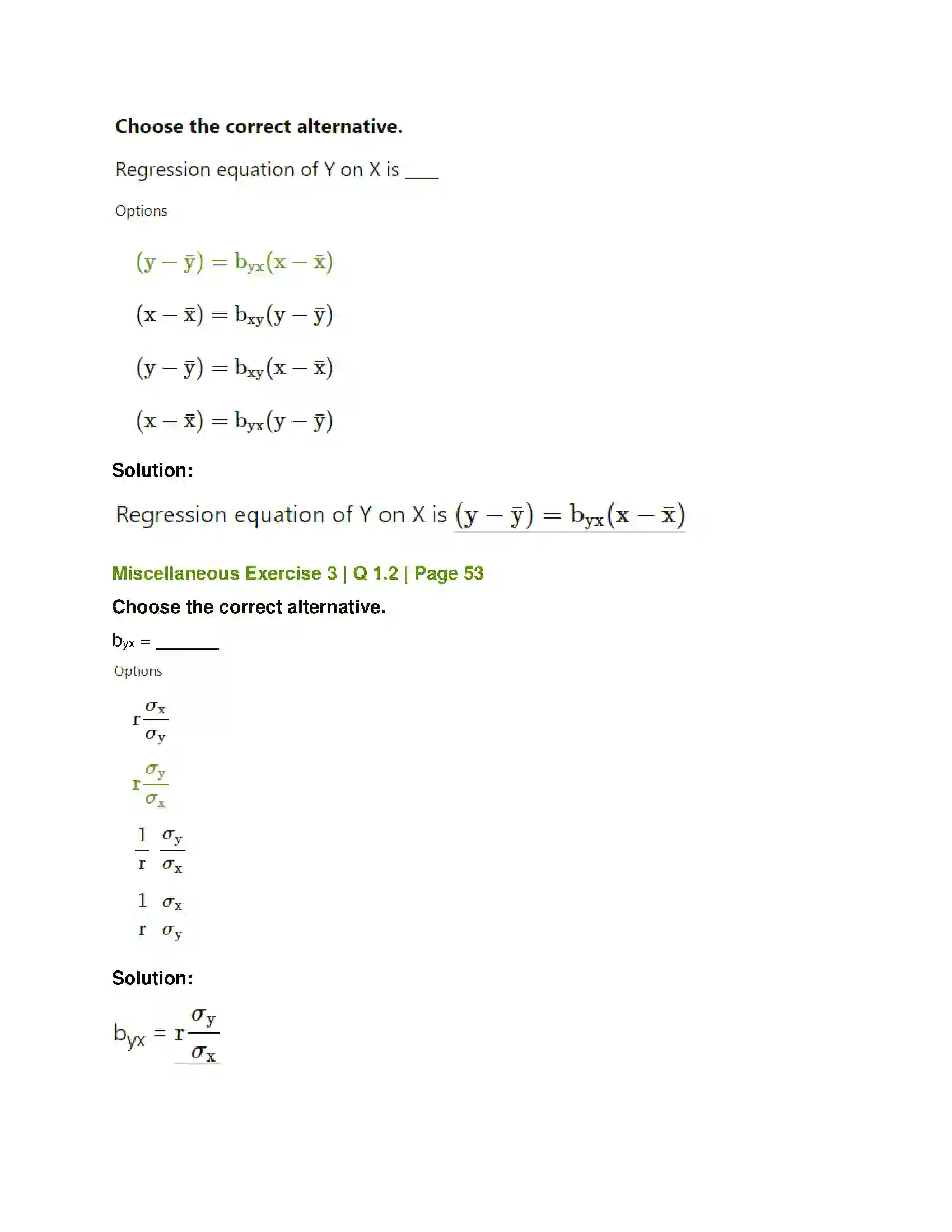 Maharashtra Board Class 12th Mathematics & Statistics-2 (Commerce) Linear Regression Solution 72