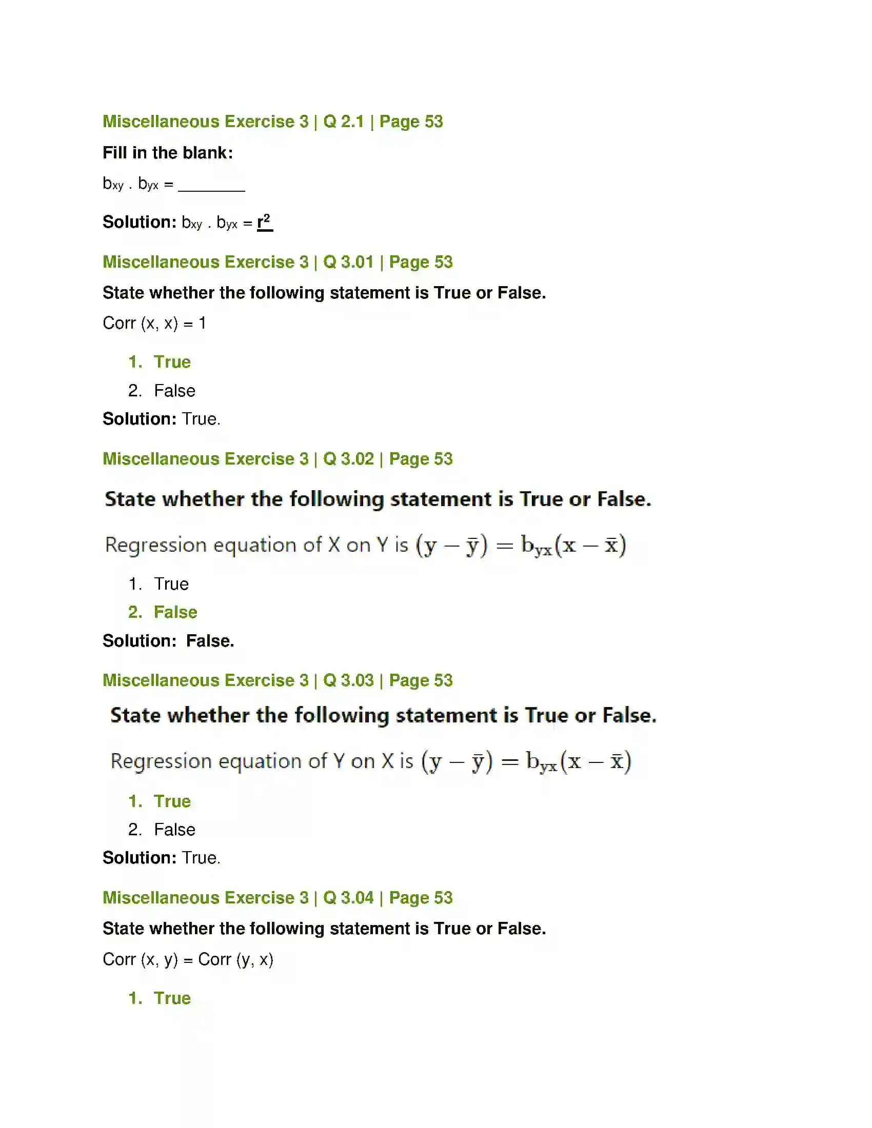 Maharashtra Board Class 12th Mathematics & Statistics-2 (Commerce) Linear Regression Solution 77
