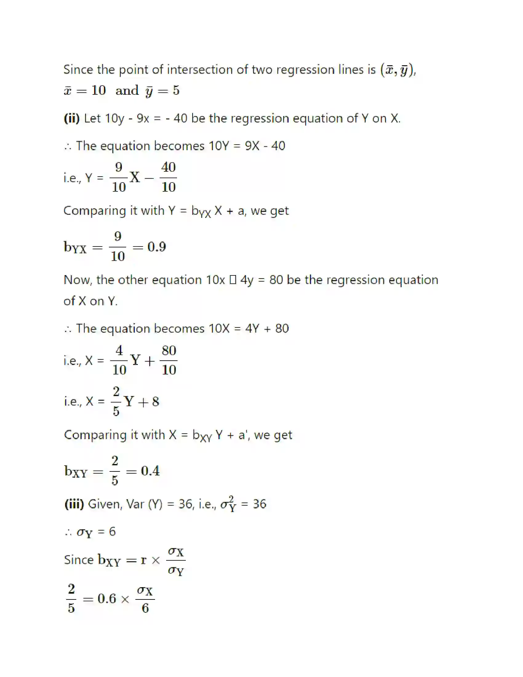 Maharashtra Board Class 12th Mathematics & Statistics-2 (Commerce) Linear Regression Solution 93