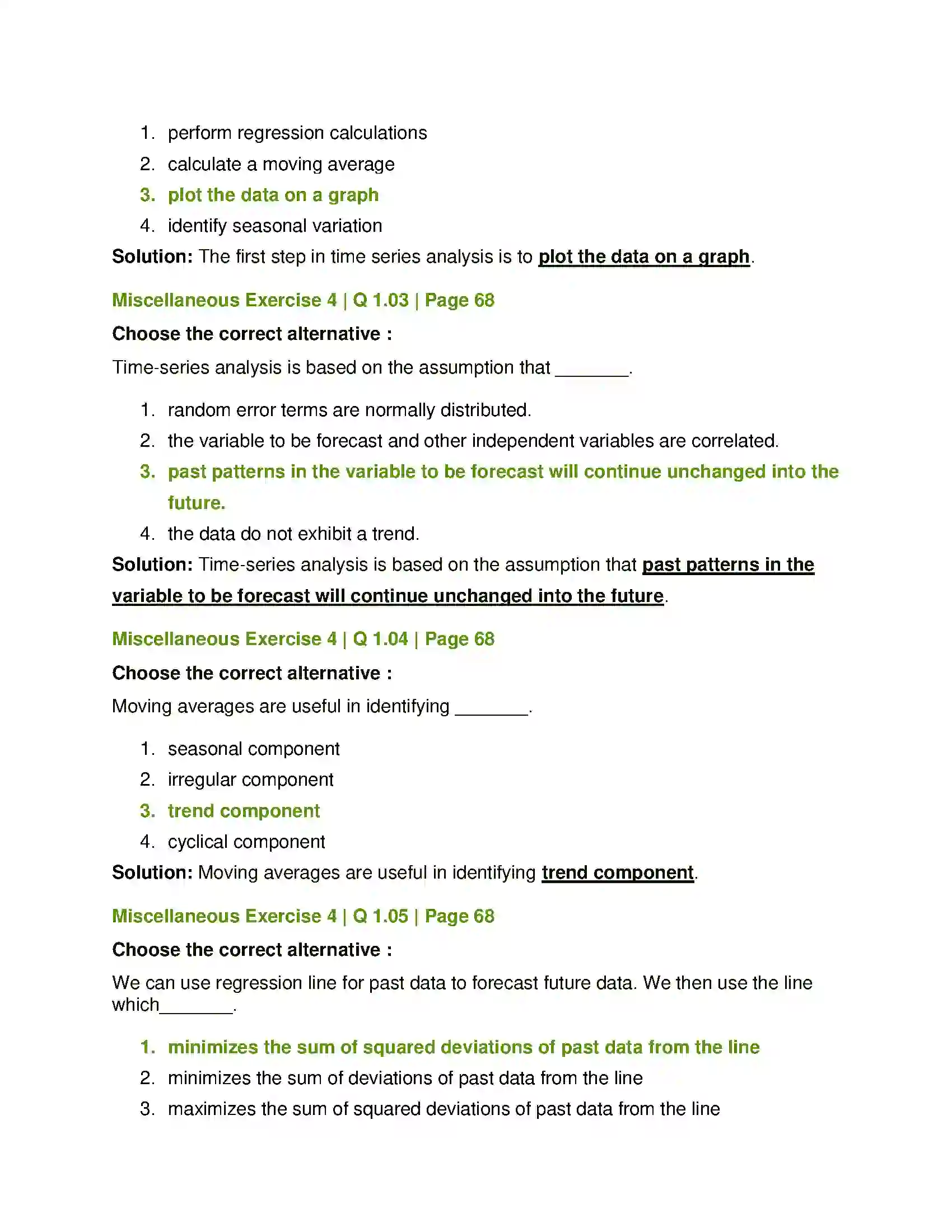 Maharashtra Board Class 12th Mathematics & Statistics-2 (Commerce) Time Series Solution 11