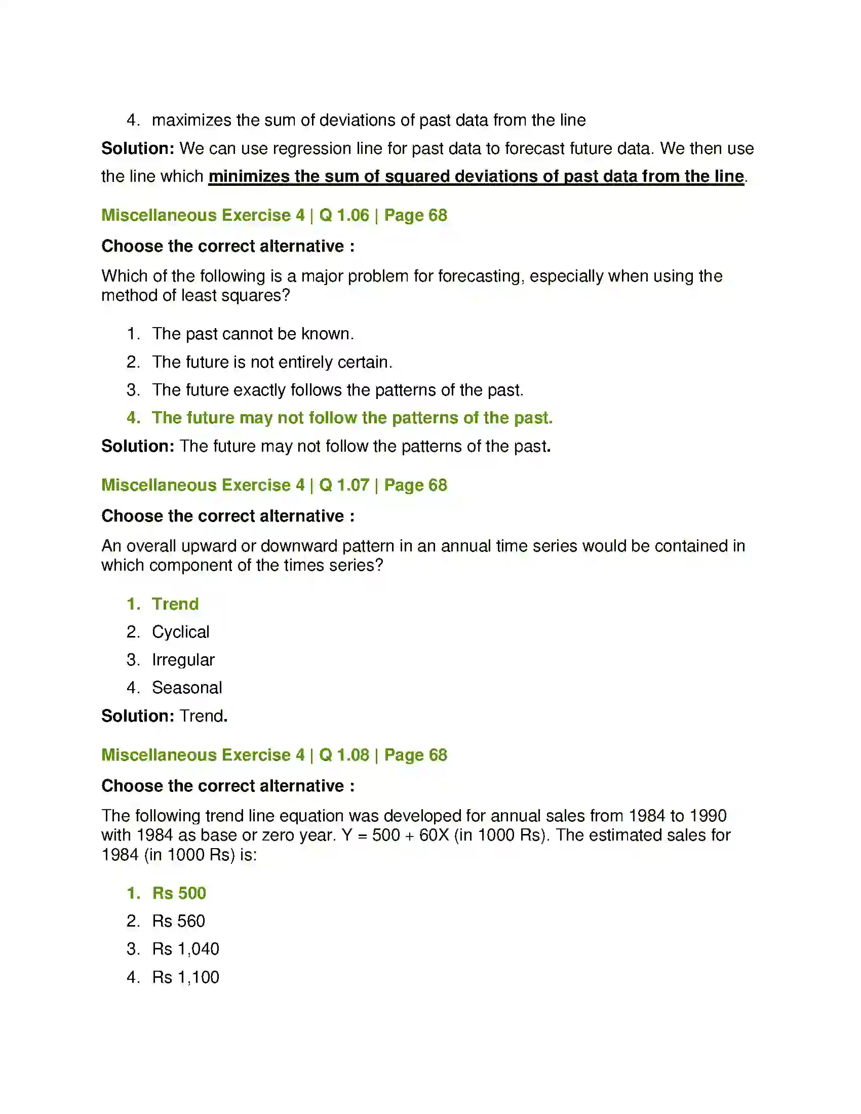 Maharashtra Board Class 12th Mathematics & Statistics-2 (Commerce) Time Series Solution 12