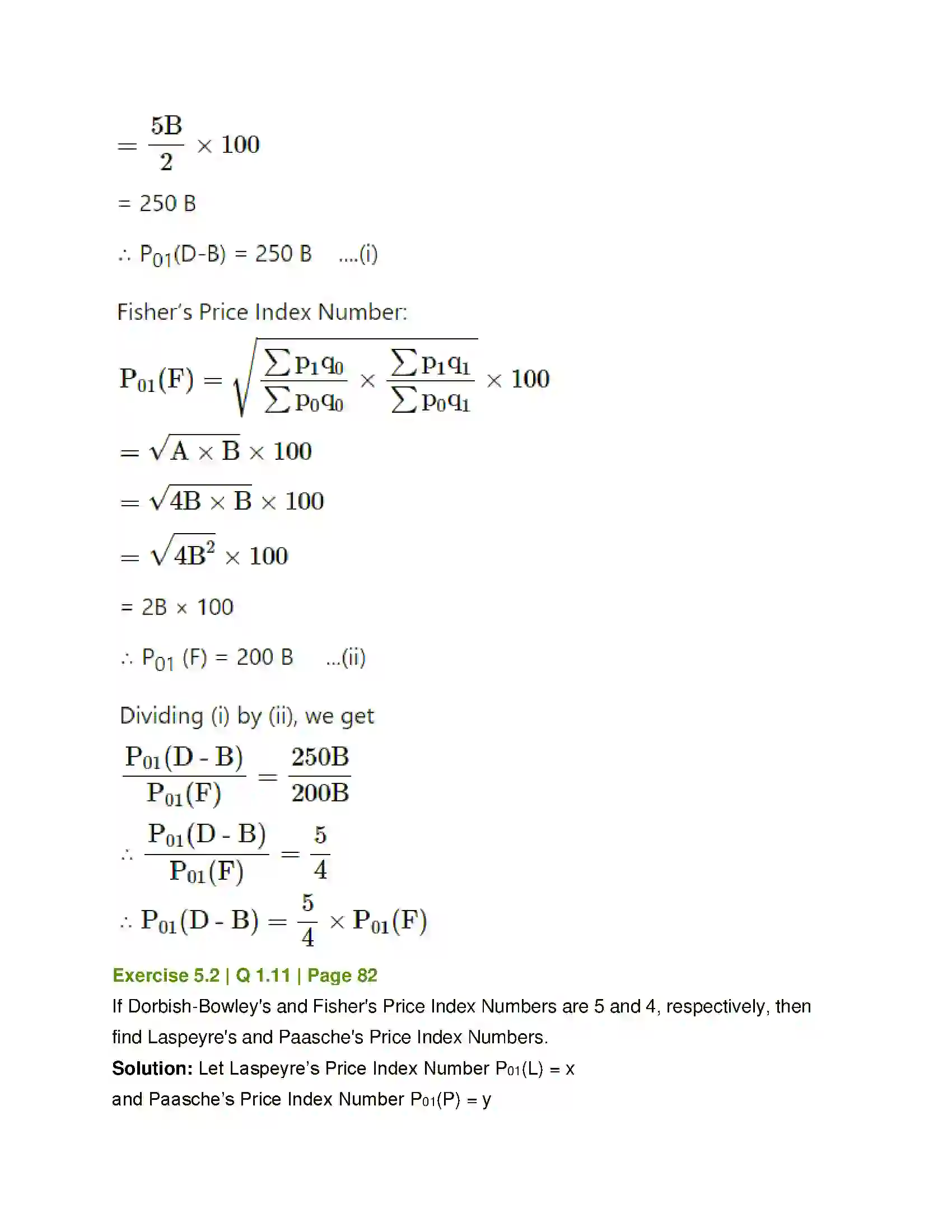 Maharashtra Board Class 12th Mathematics & Statistics-2 (Commerce) Index Numbers Solution 23