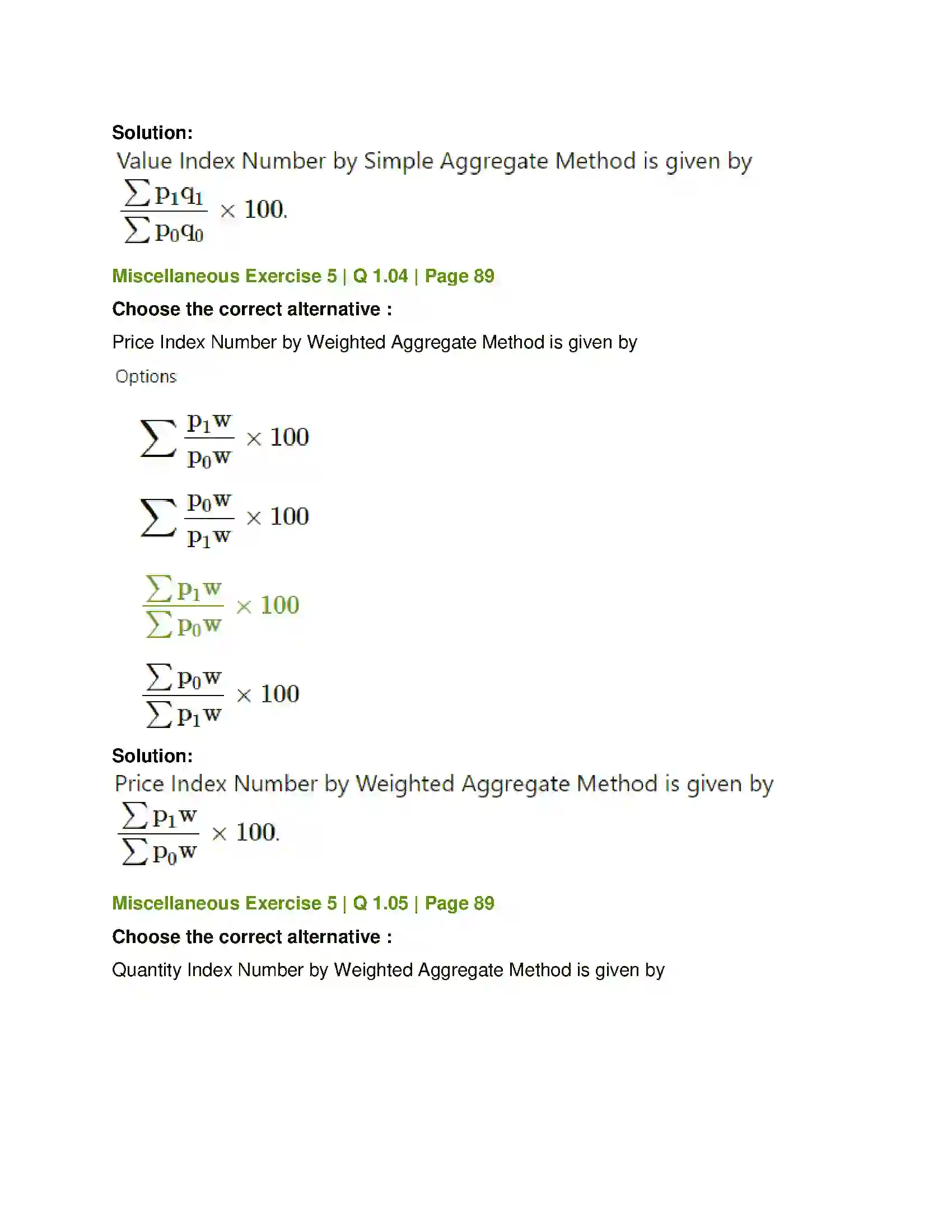 Maharashtra Board Class 12th Mathematics & Statistics-2 (Commerce) Index Numbers Solution 35