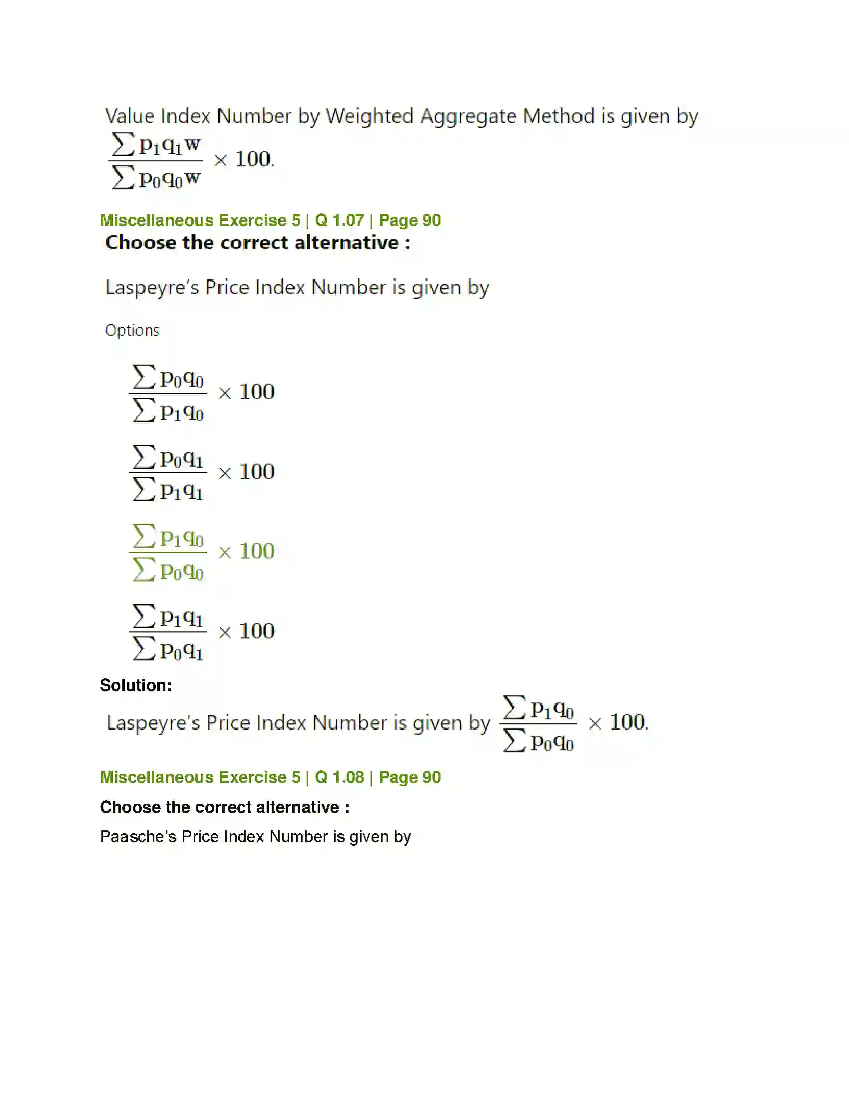 Maharashtra Board Class 12th Mathematics & Statistics-2 (Commerce) Index Numbers Solution 37