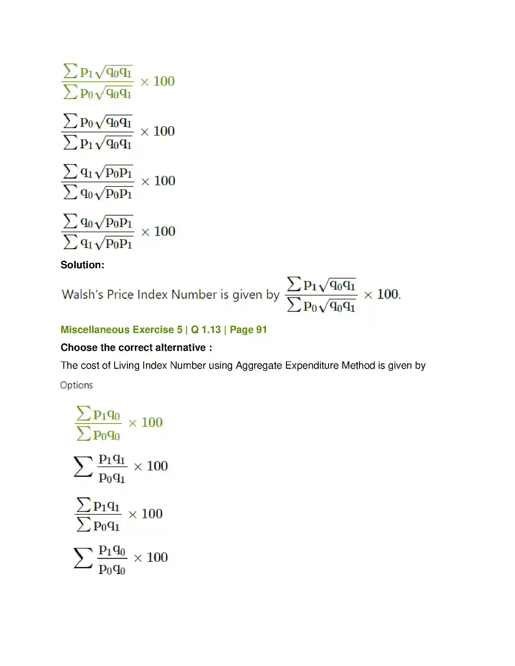 Maharashtra Board Class 12th Mathematics & Statistics-2 (Commerce) Index Numbers Solution 41