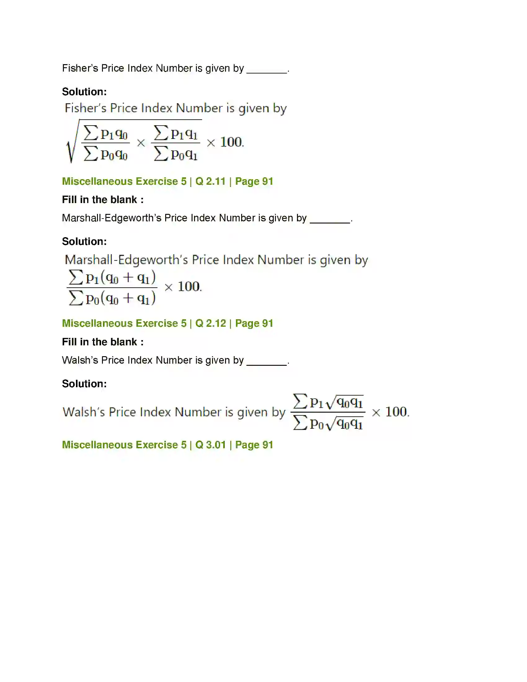 Maharashtra Board Class 12th Mathematics & Statistics-2 (Commerce) Index Numbers Solution 45