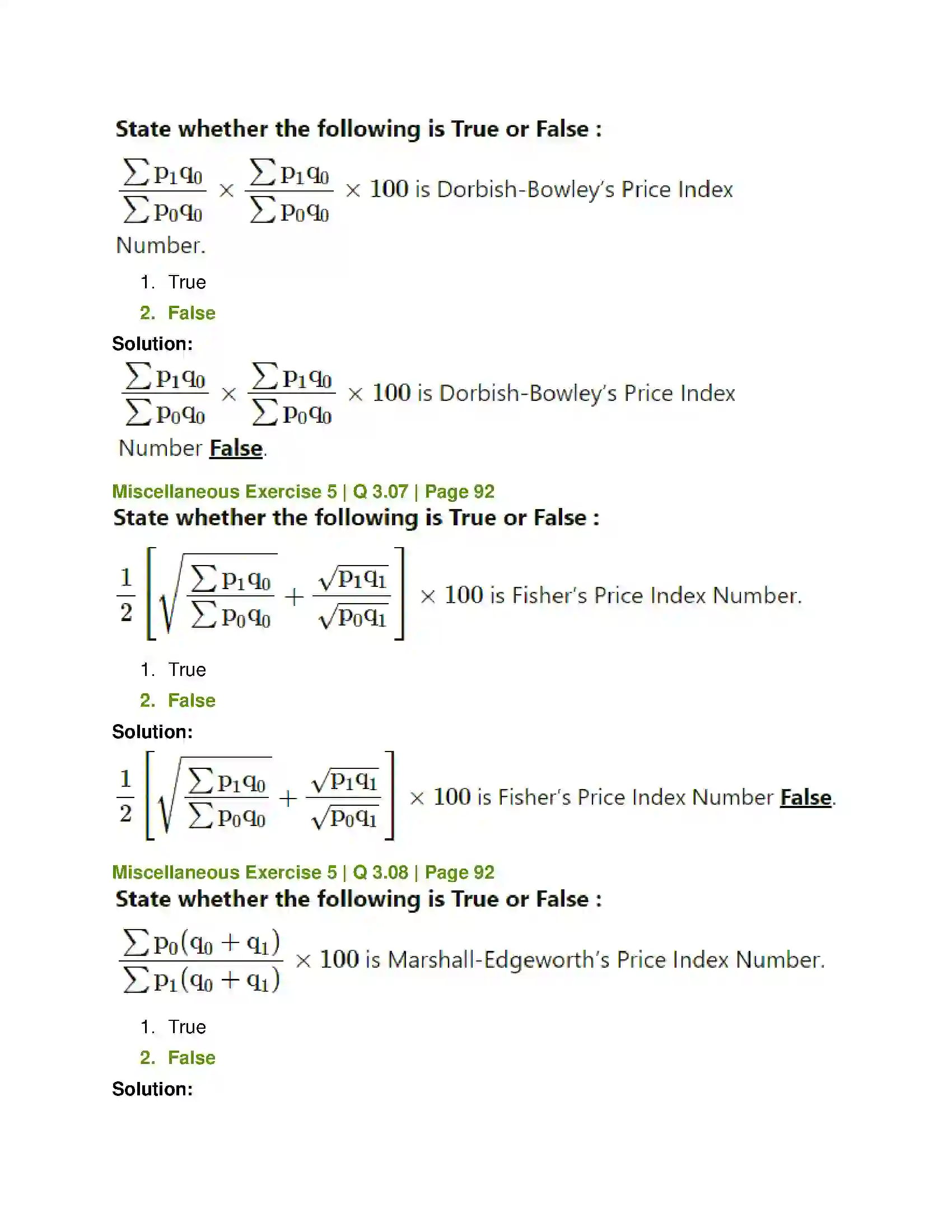 Maharashtra Board Class 12th Mathematics & Statistics-2 (Commerce) Index Numbers Solution 48