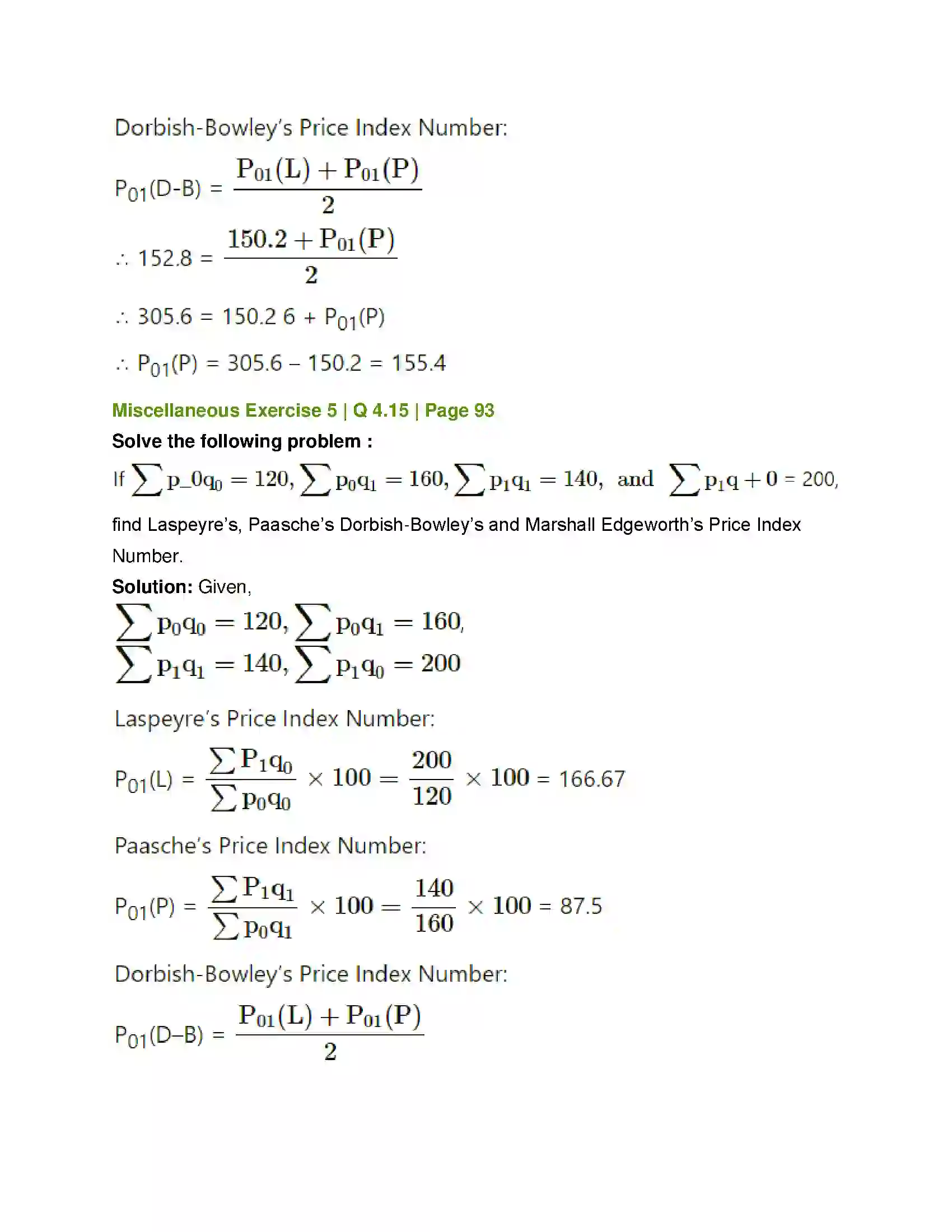 Maharashtra Board Class 12th Mathematics & Statistics-2 (Commerce) Index Numbers Solution 64