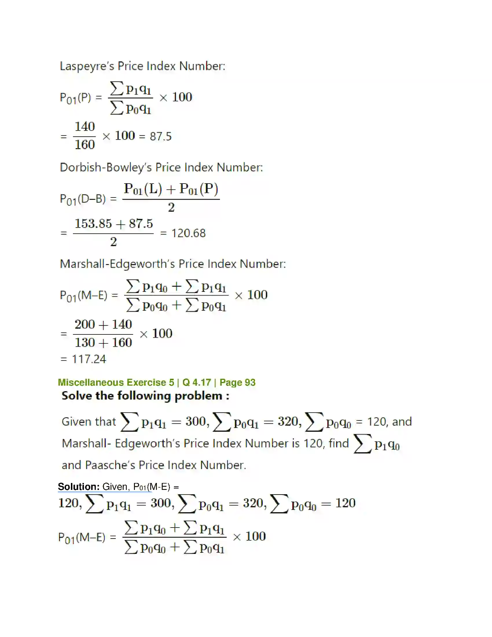 Maharashtra Board Class 12th Mathematics & Statistics-2 (Commerce) Index Numbers Solution 66