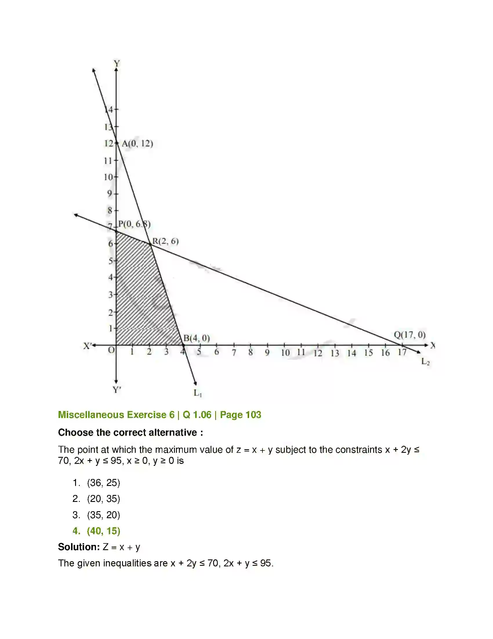 Maharashtra Board Class 12th Mathematics & Statistics-2 (Commerce) Linear Programming Solution 26