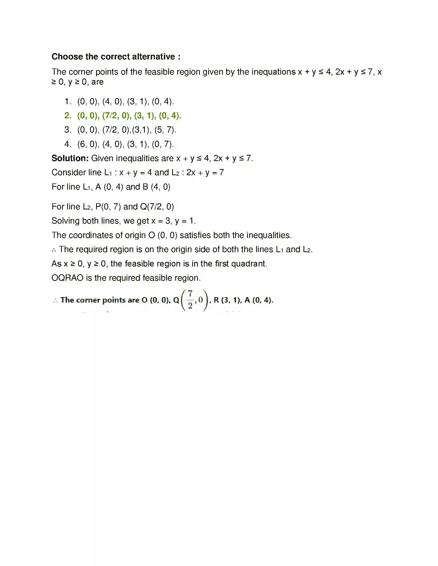 Maharashtra Board Class 12th Mathematics & Statistics-2 (Commerce) Linear Programming Solution 30