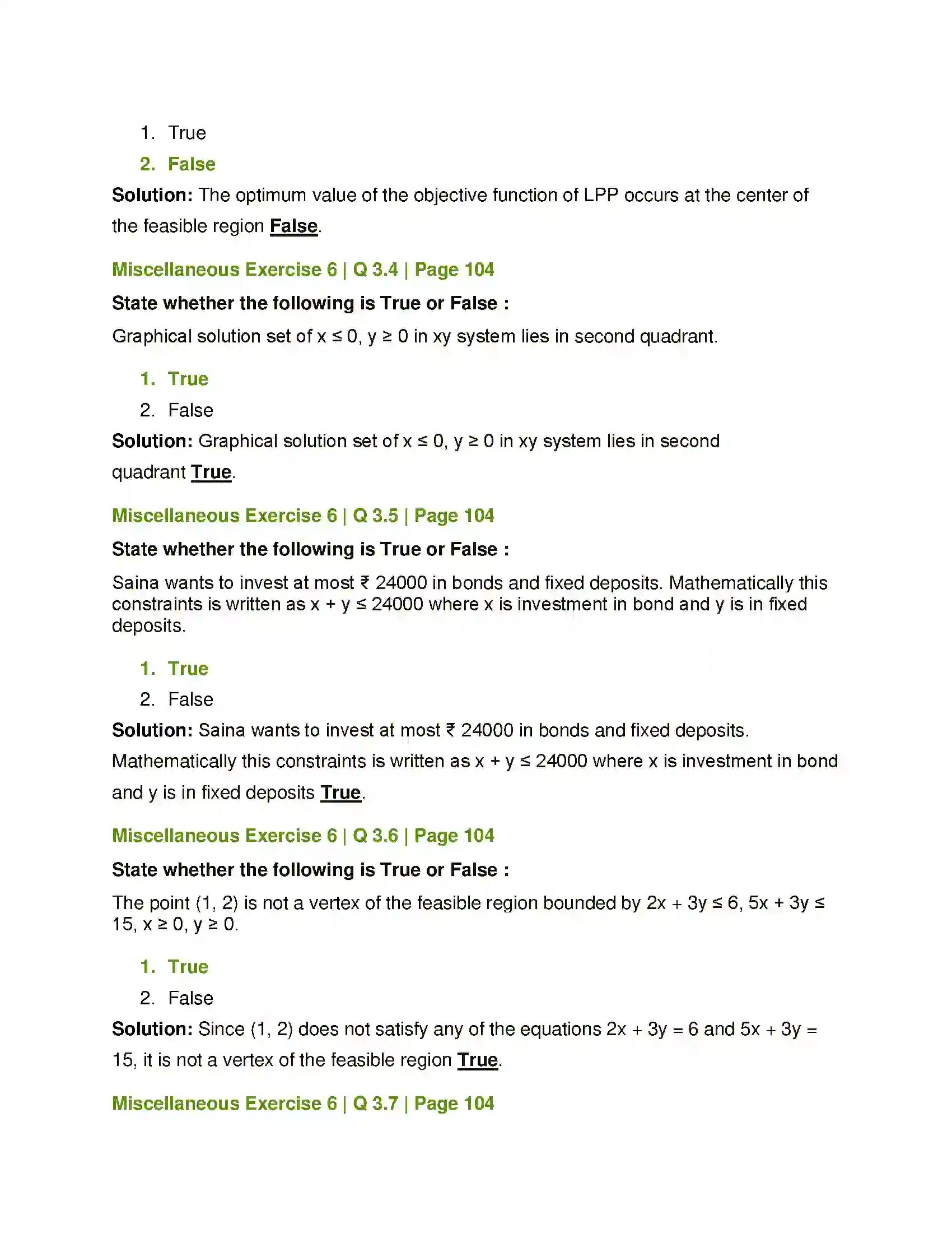 Maharashtra Board Class 12th Mathematics & Statistics-2 (Commerce) Linear Programming Solution 36