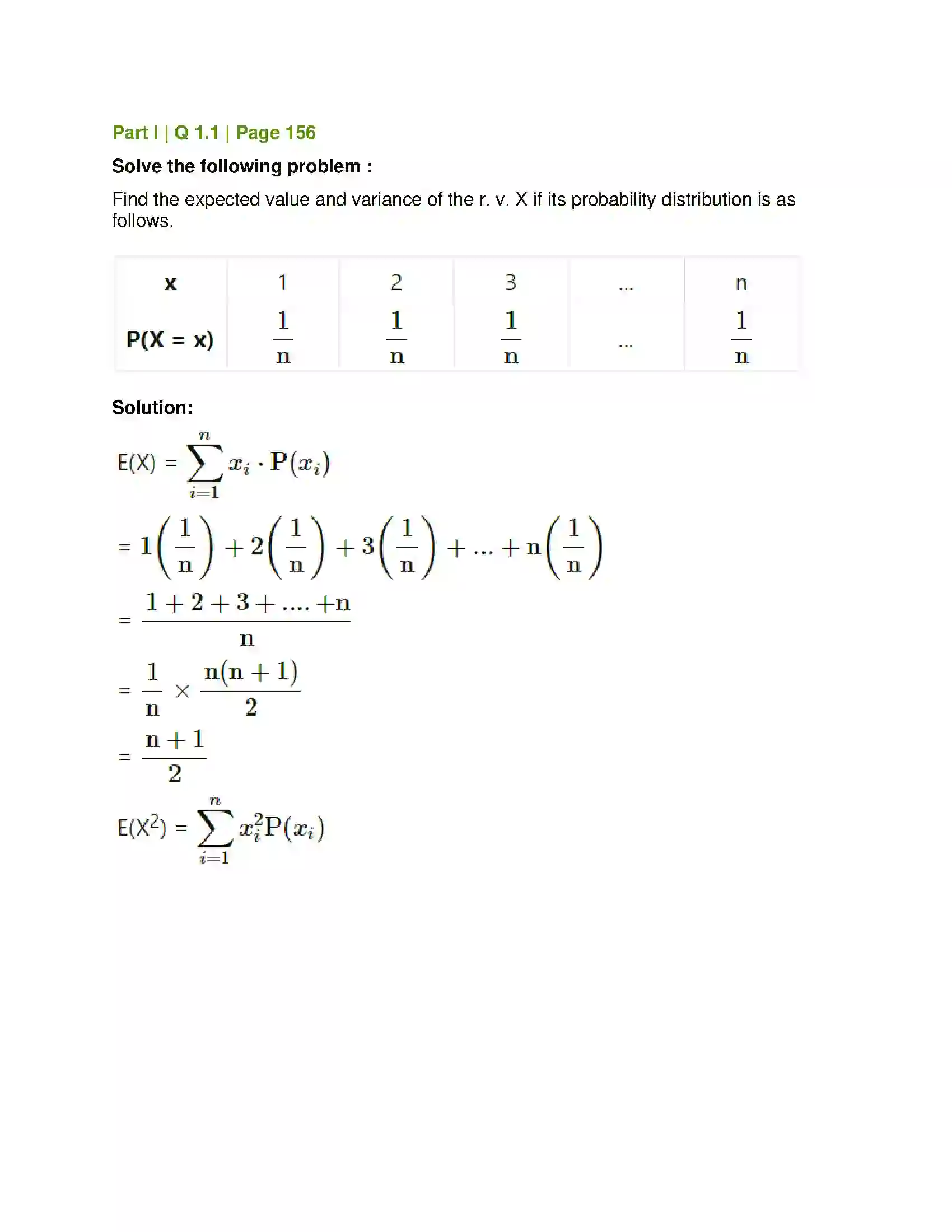 Maharashtra Board Class 12th Mathematics & Statistics-2 (Commerce) Probability Distributions Solution 109