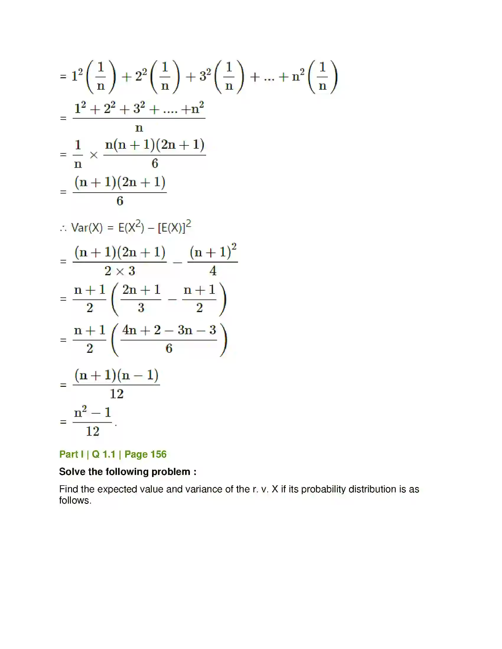 Maharashtra Board Class 12th Mathematics & Statistics-2 (Commerce) Probability Distributions Solution 110
