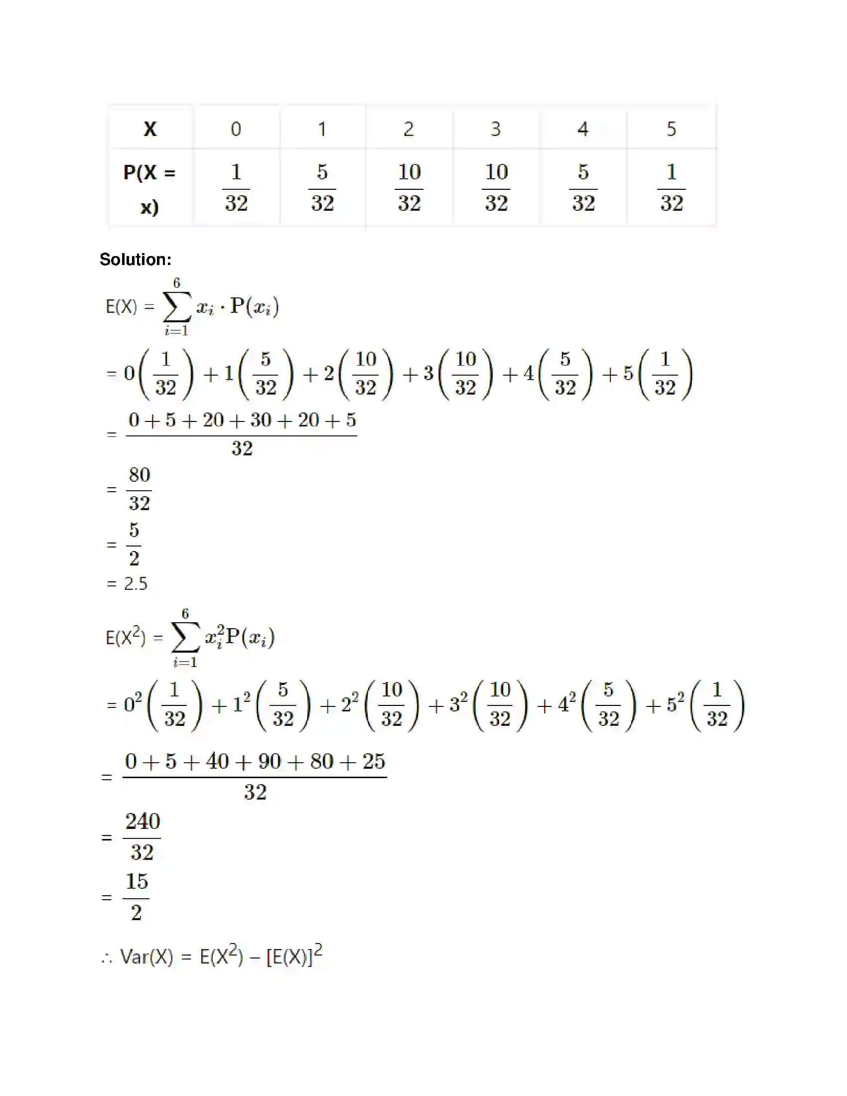 Maharashtra Board Class 12th Mathematics & Statistics-2 (Commerce) Probability Distributions Solution 111