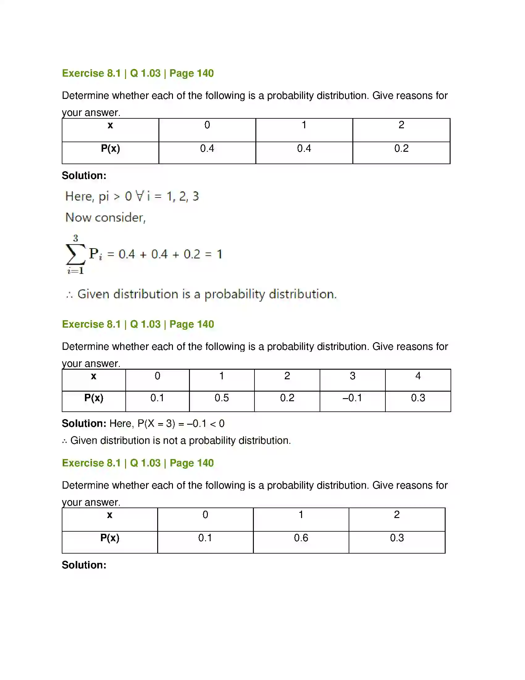 Maharashtra Board Class 12th Mathematics & Statistics-2 (Commerce) Probability Distributions Solution 2
