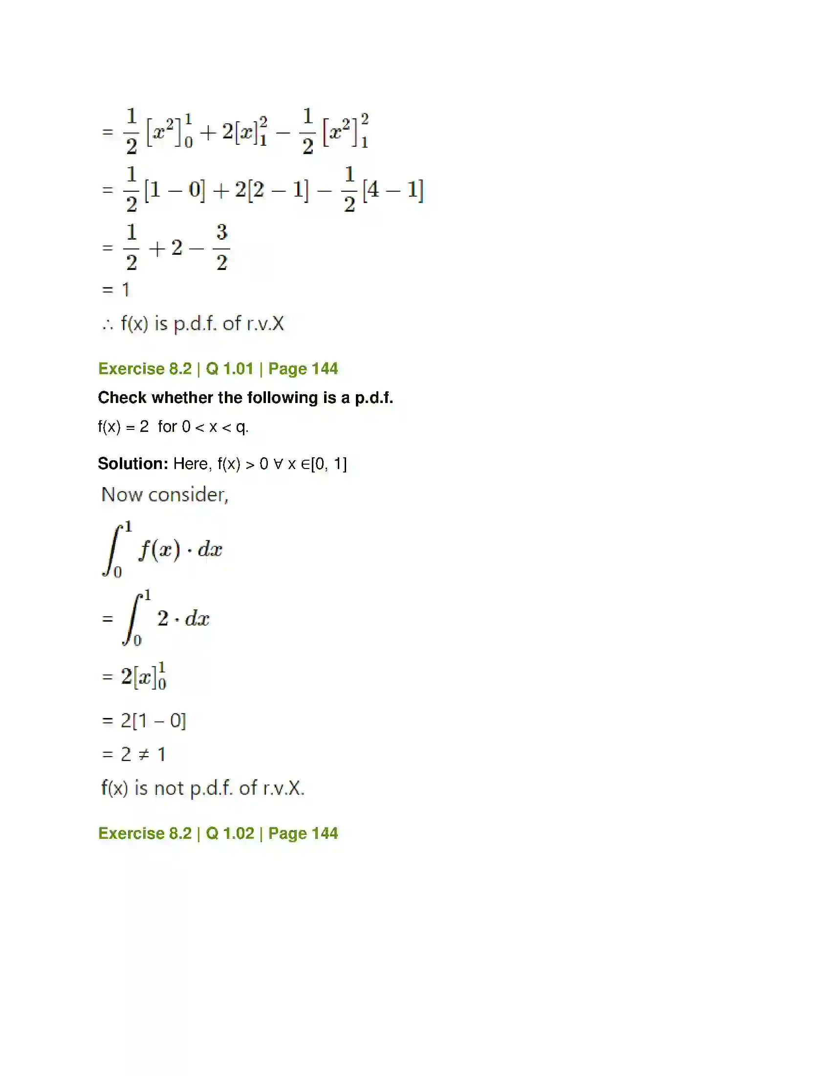Maharashtra Board Class 12th Mathematics & Statistics-2 (Commerce) Probability Distributions Solution 21