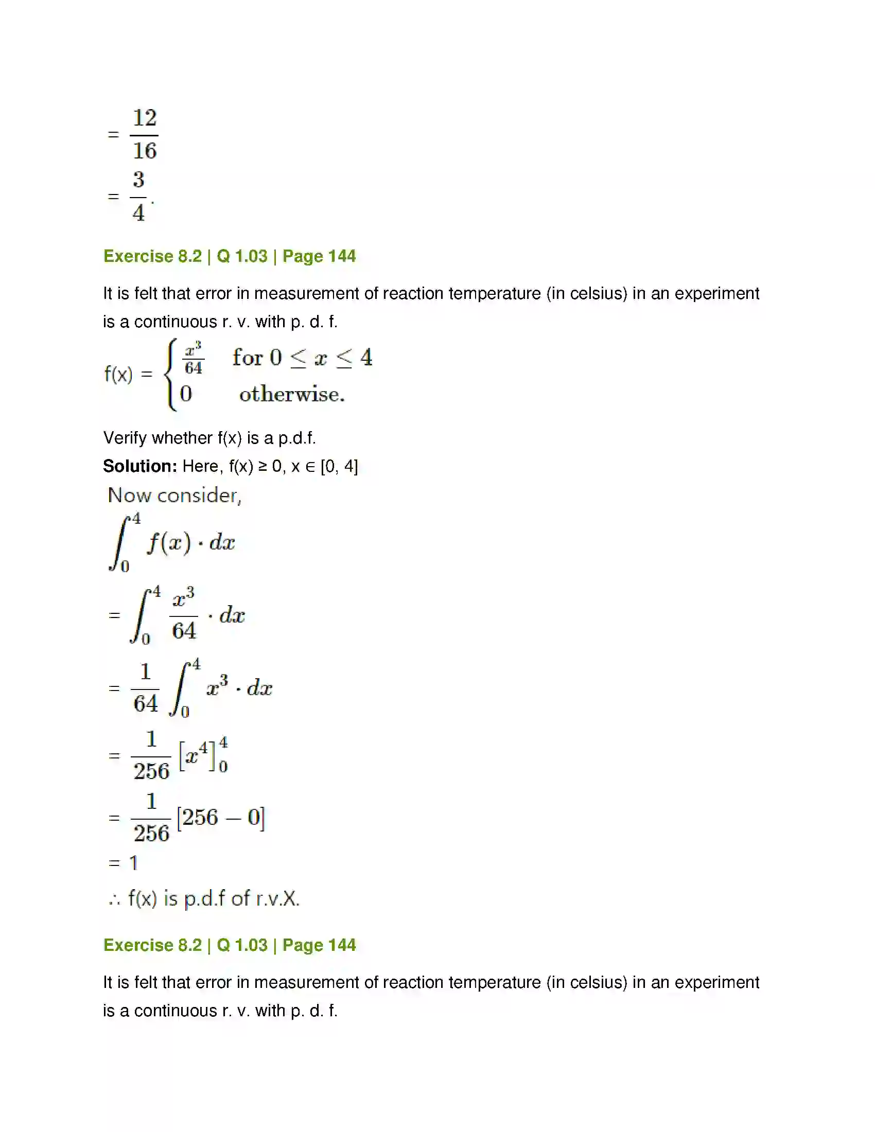 Maharashtra Board Class 12th Mathematics & Statistics-2 (Commerce) Probability Distributions Solution 24
