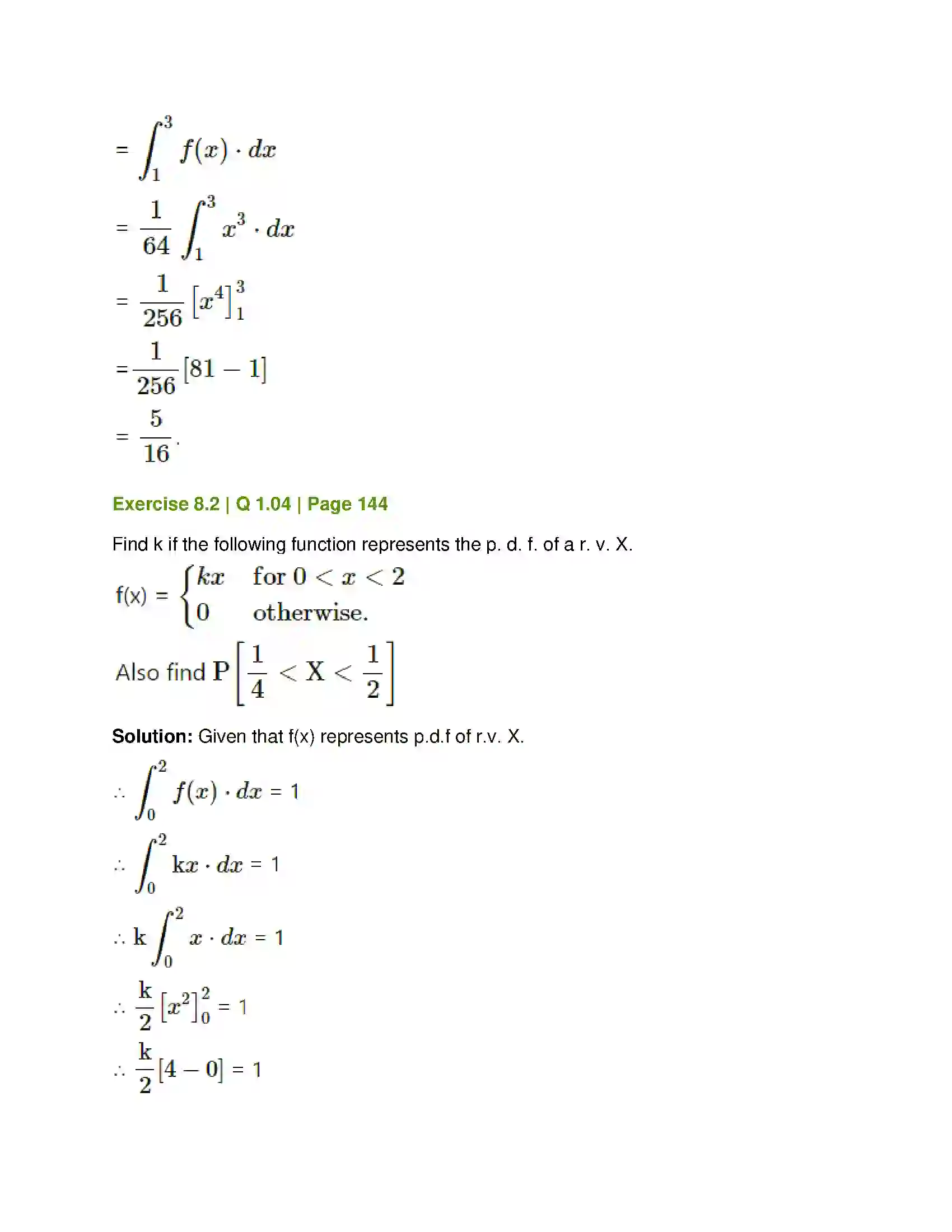 Maharashtra Board Class 12th Mathematics & Statistics-2 (Commerce) Probability Distributions Solution 26