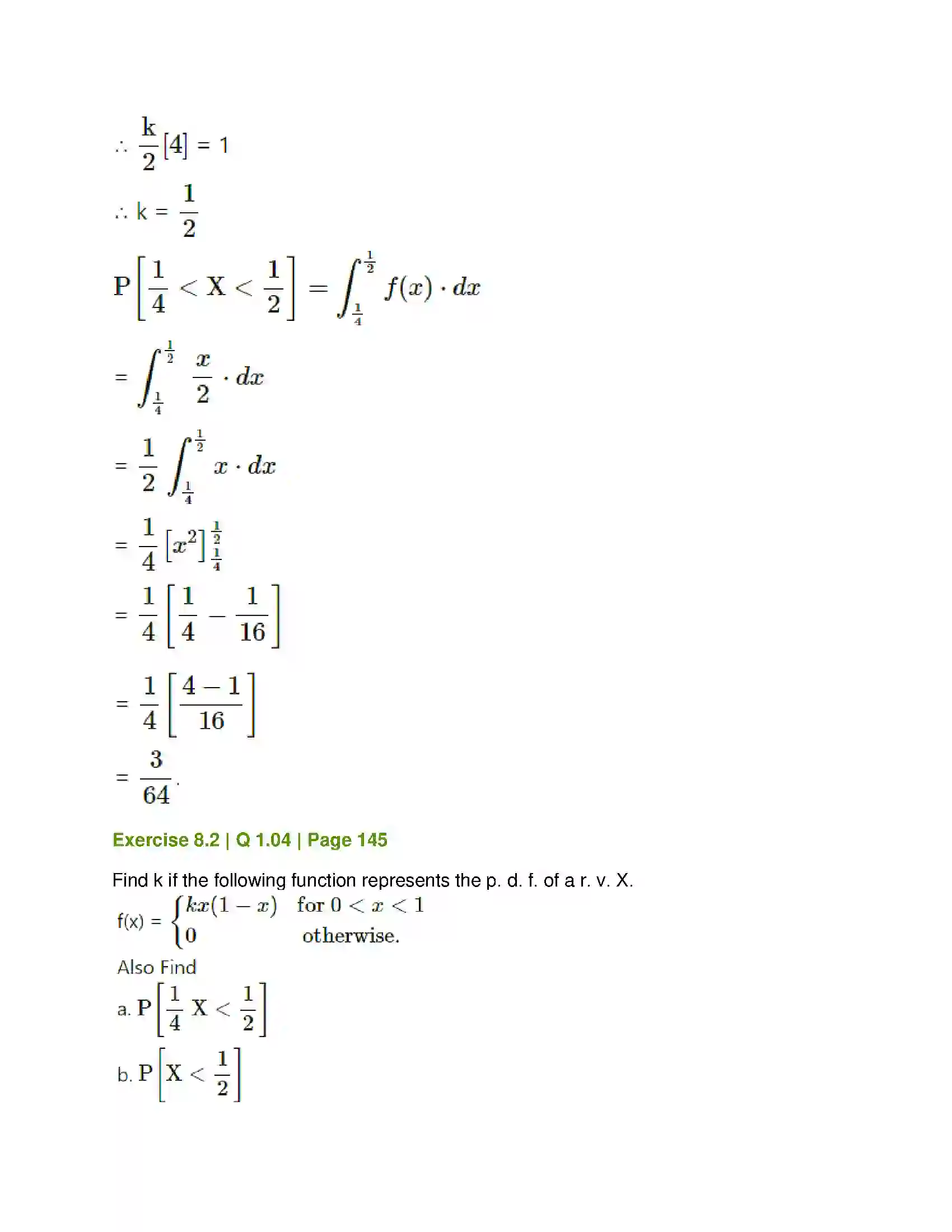 Maharashtra Board Class 12th Mathematics & Statistics-2 (Commerce) Probability Distributions Solution 27