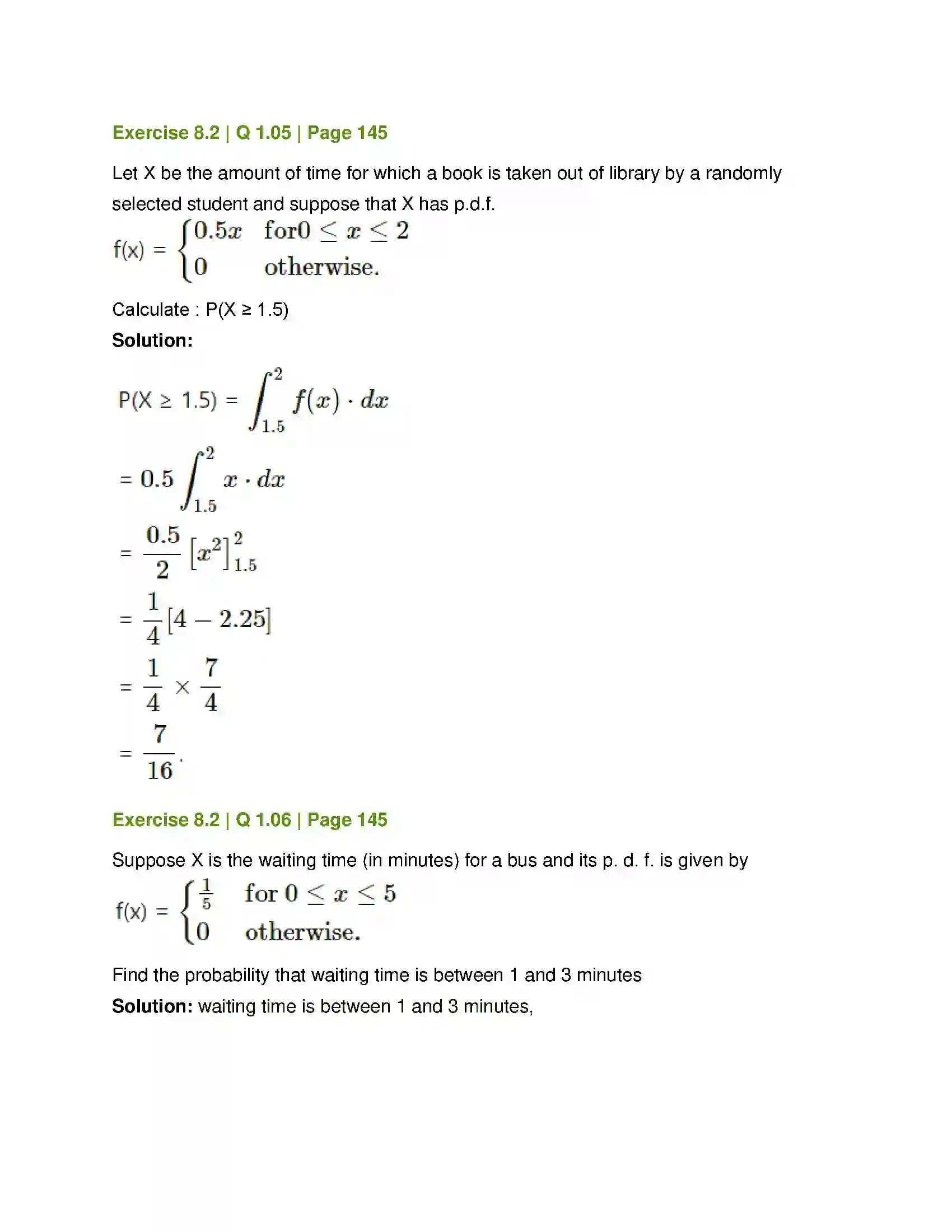 Maharashtra Board Class 12th Mathematics & Statistics-2 (Commerce) Probability Distributions Solution 31