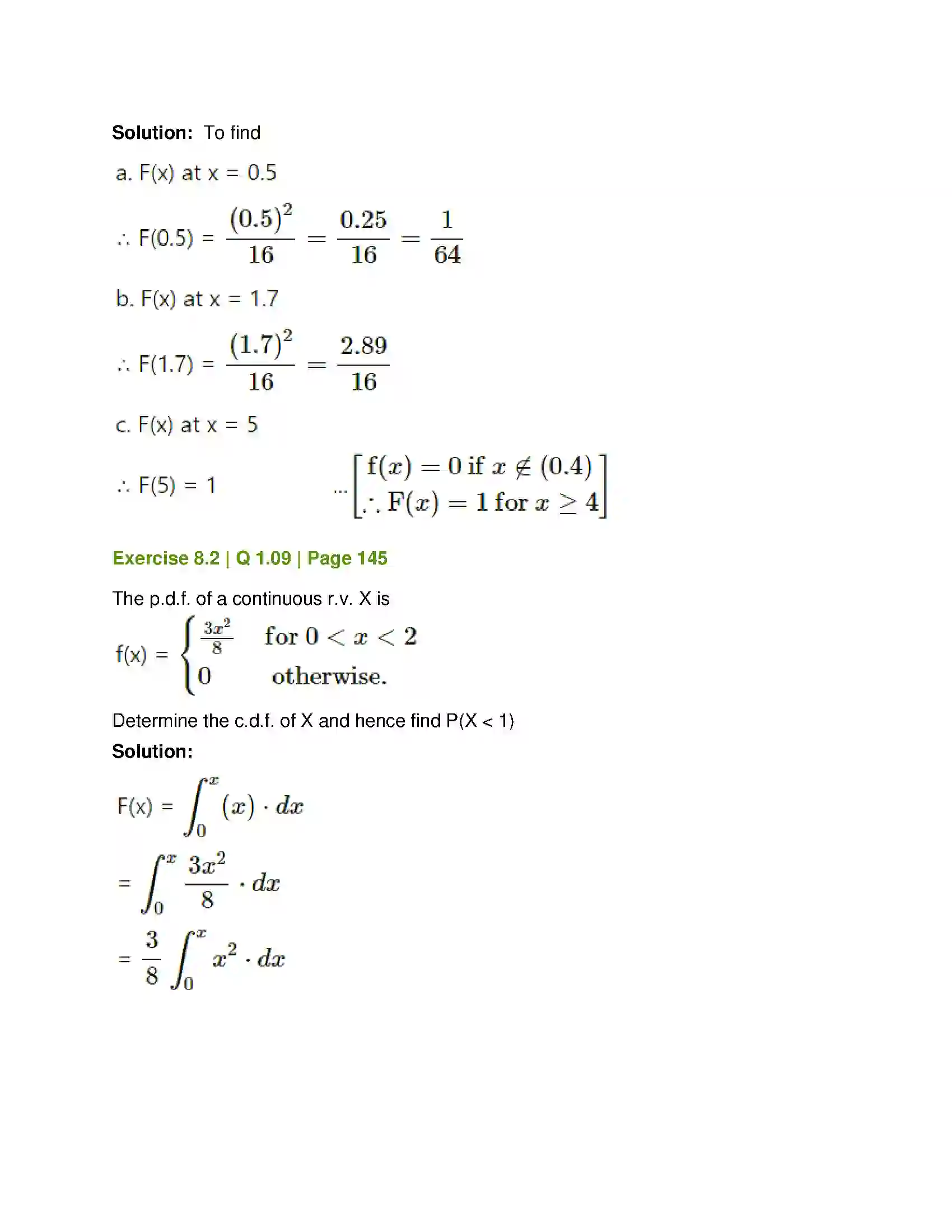Maharashtra Board Class 12th Mathematics & Statistics-2 (Commerce) Probability Distributions Solution 39