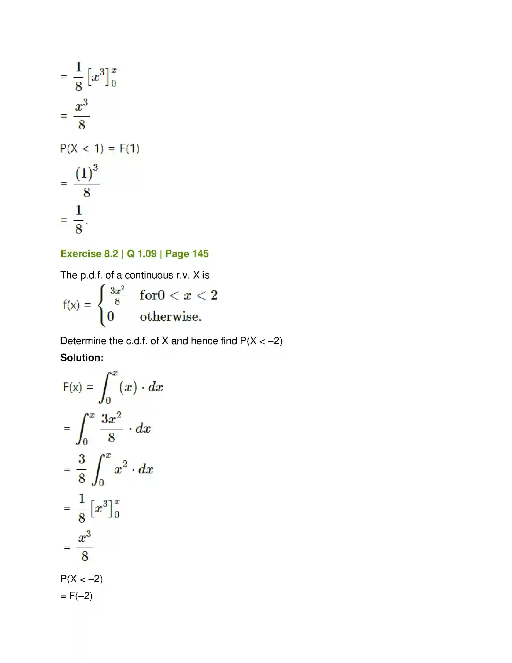 Maharashtra Board Class 12th Mathematics & Statistics-2 (Commerce) Probability Distributions Solution 40
