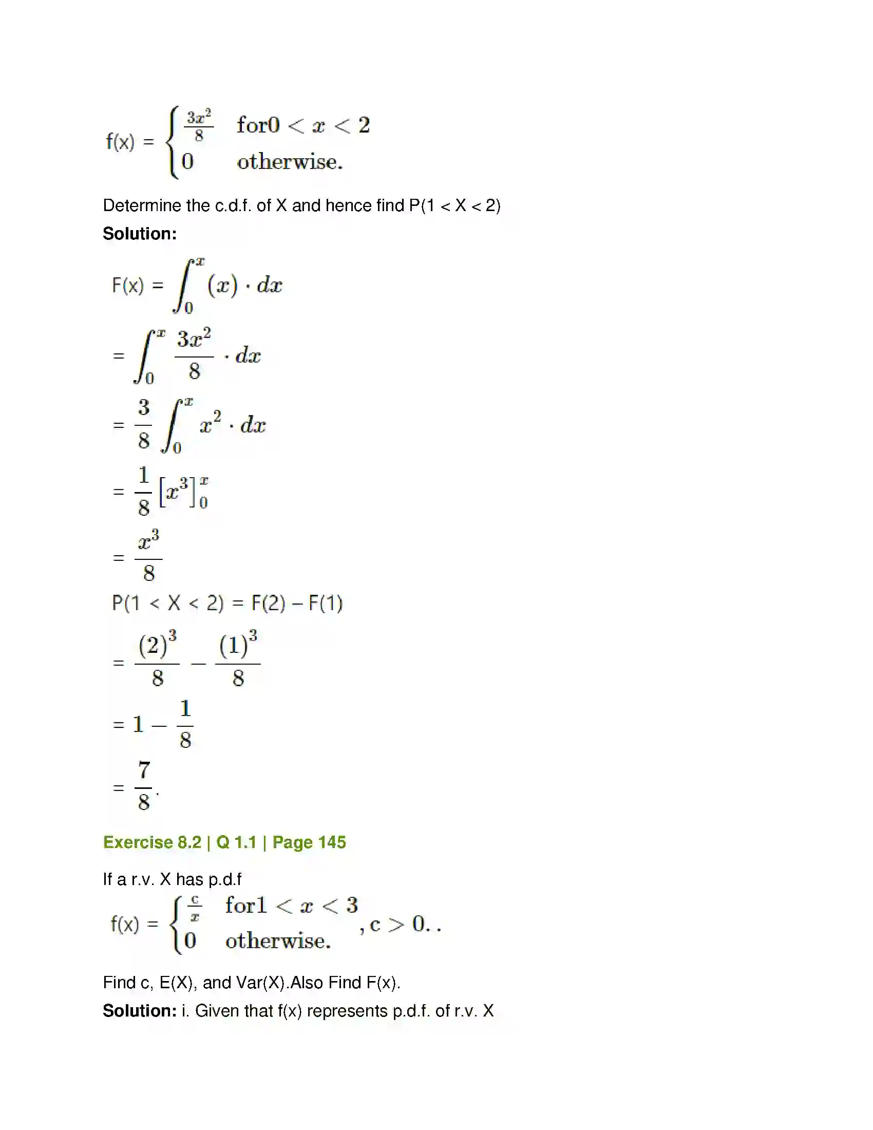 Maharashtra Board Class 12th Mathematics & Statistics-2 (Commerce) Probability Distributions Solution 42