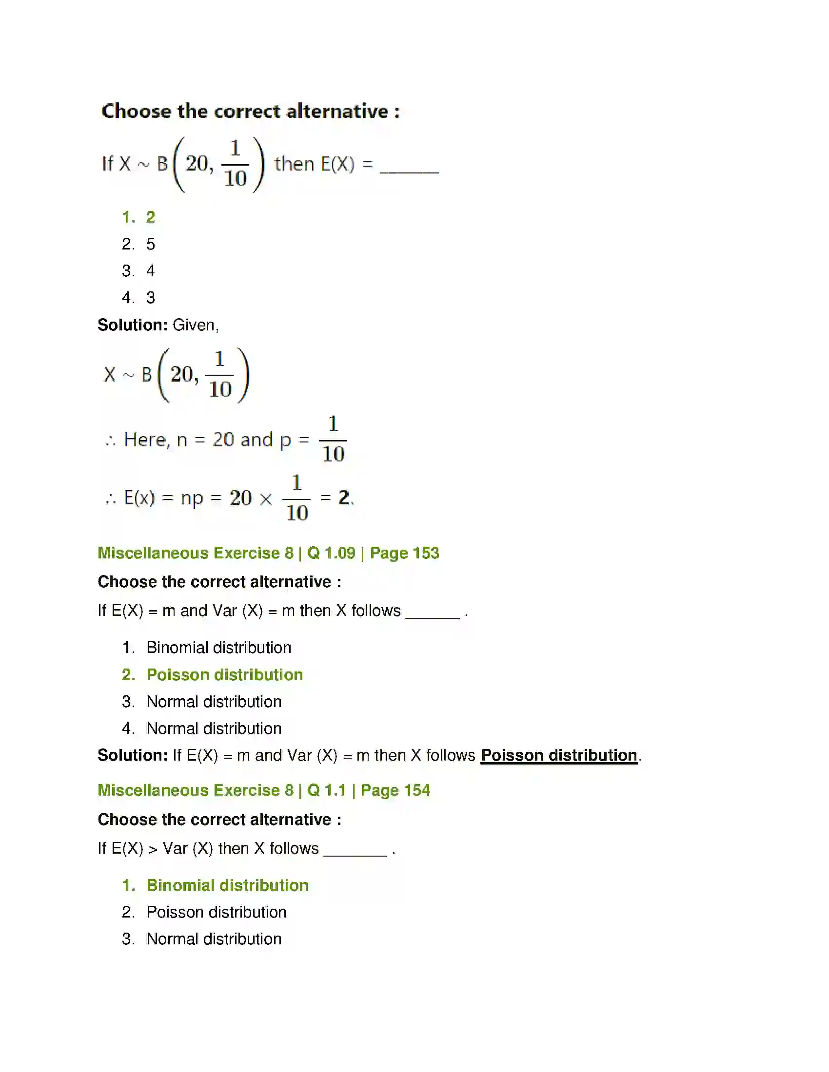 Maharashtra Board Class 12th Mathematics & Statistics-2 (Commerce) Probability Distributions Solution 79